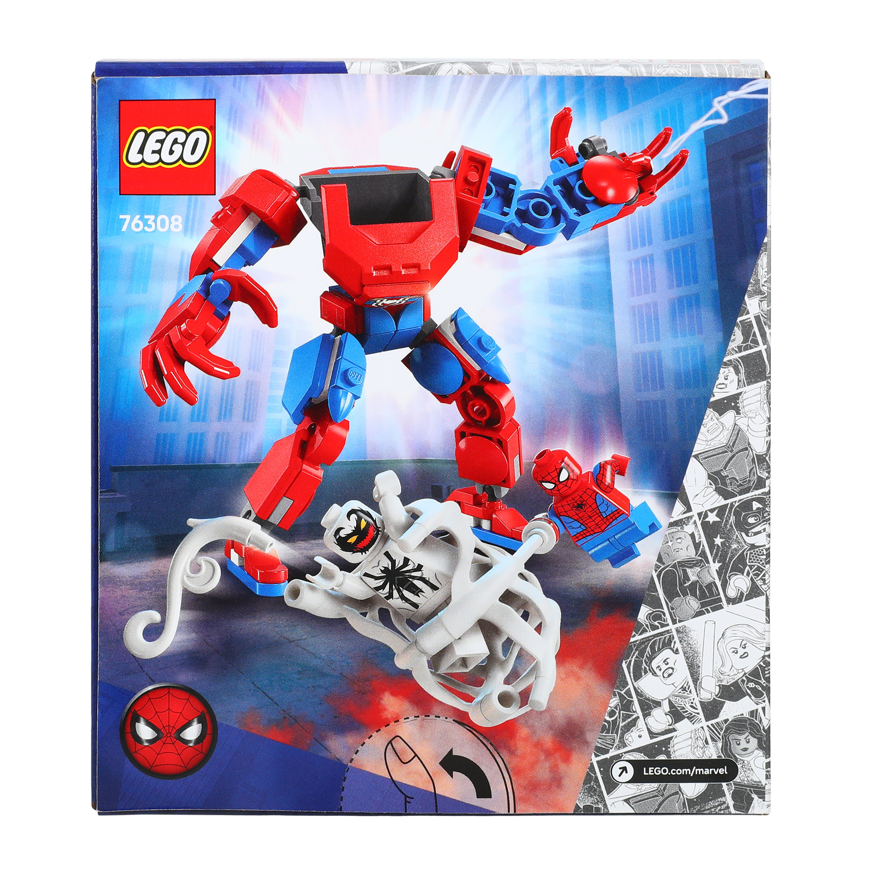 LEGO® Marvel Spider-Man Mech Vs. Anti-Venom Building Toy 107-Pieces