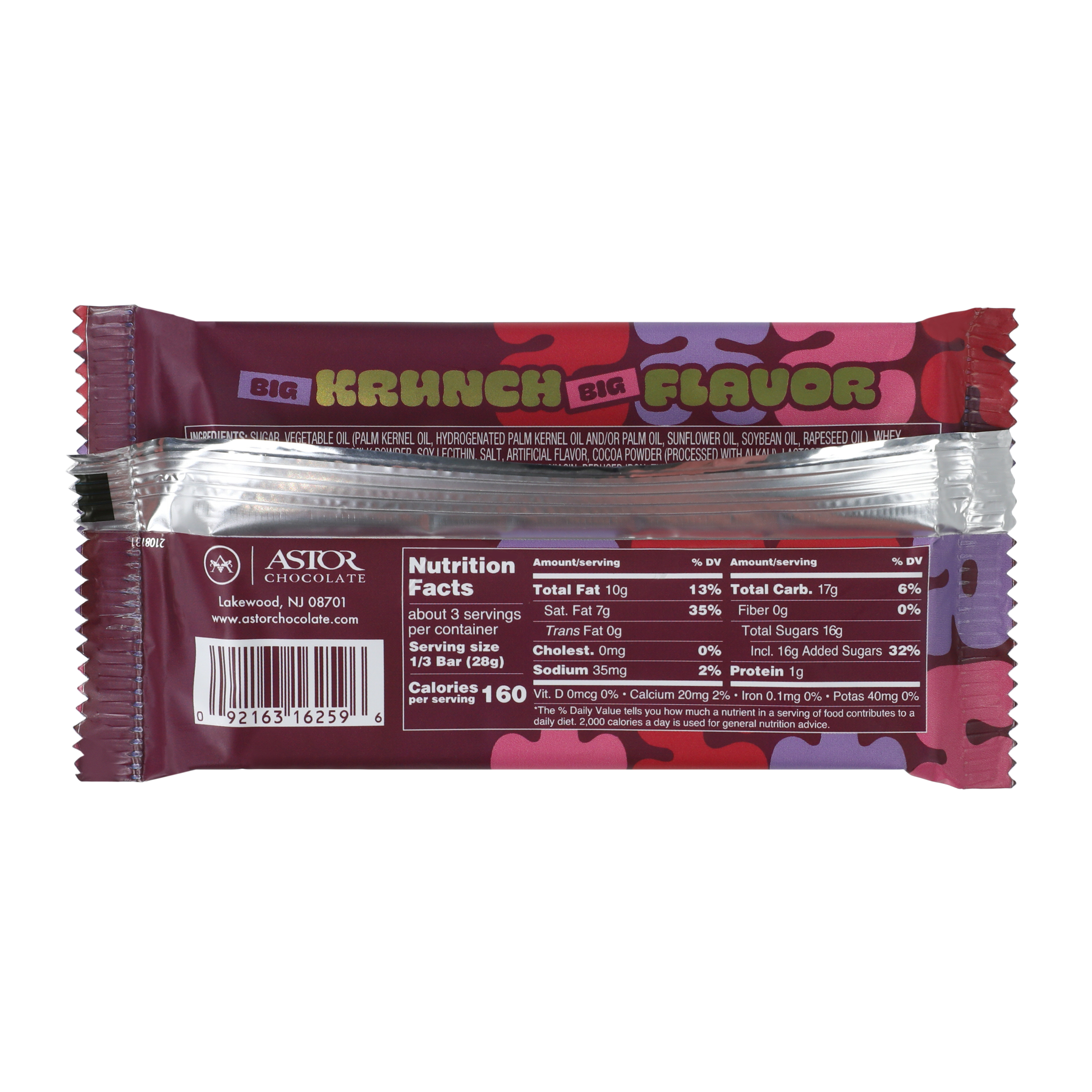 Gudlife By Astor Chocolate Dubai Style Mint Confection Cookies & Cream Krunch Chocolate 3oz