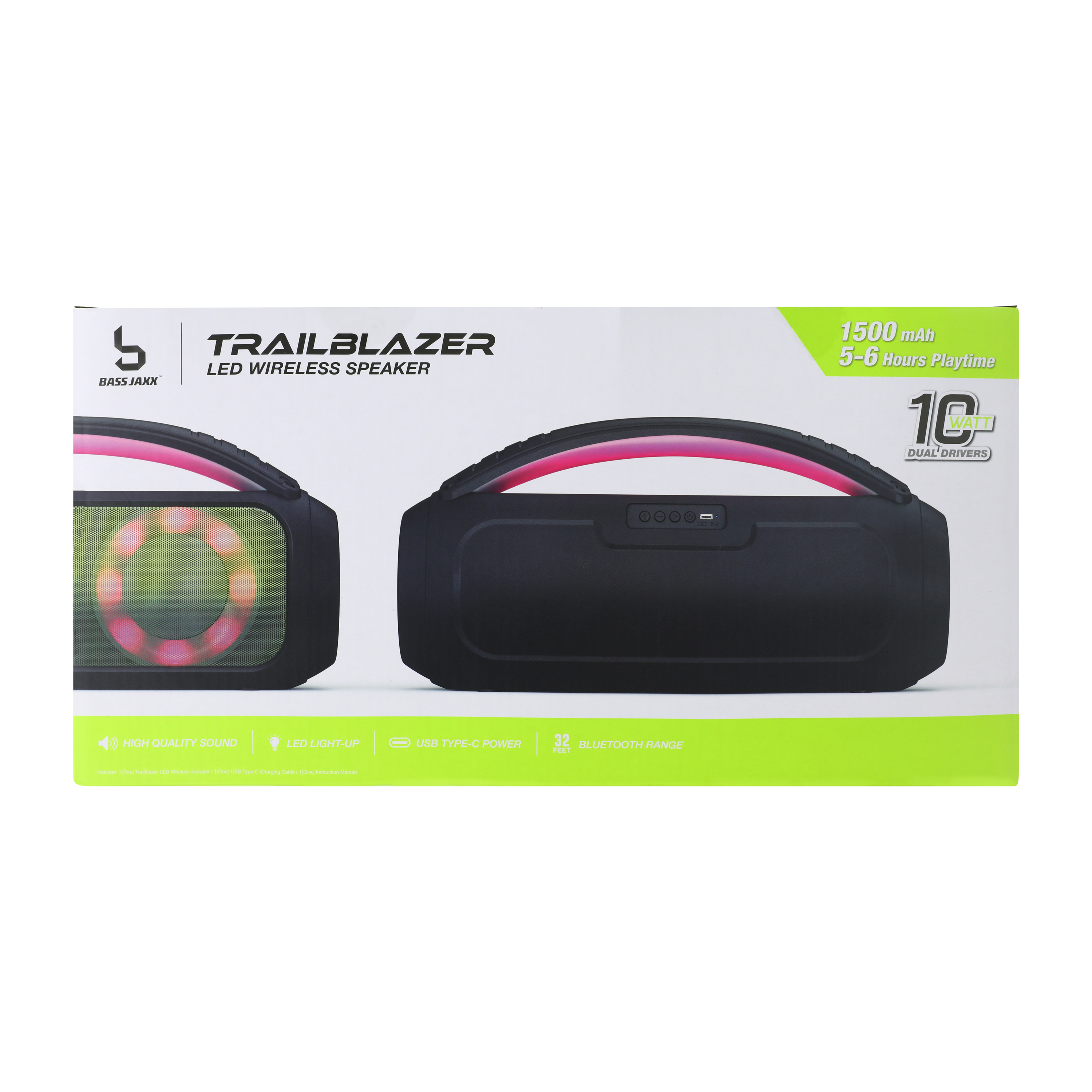 Bass Jaxx™ Trailblazer LED Wireless Speaker