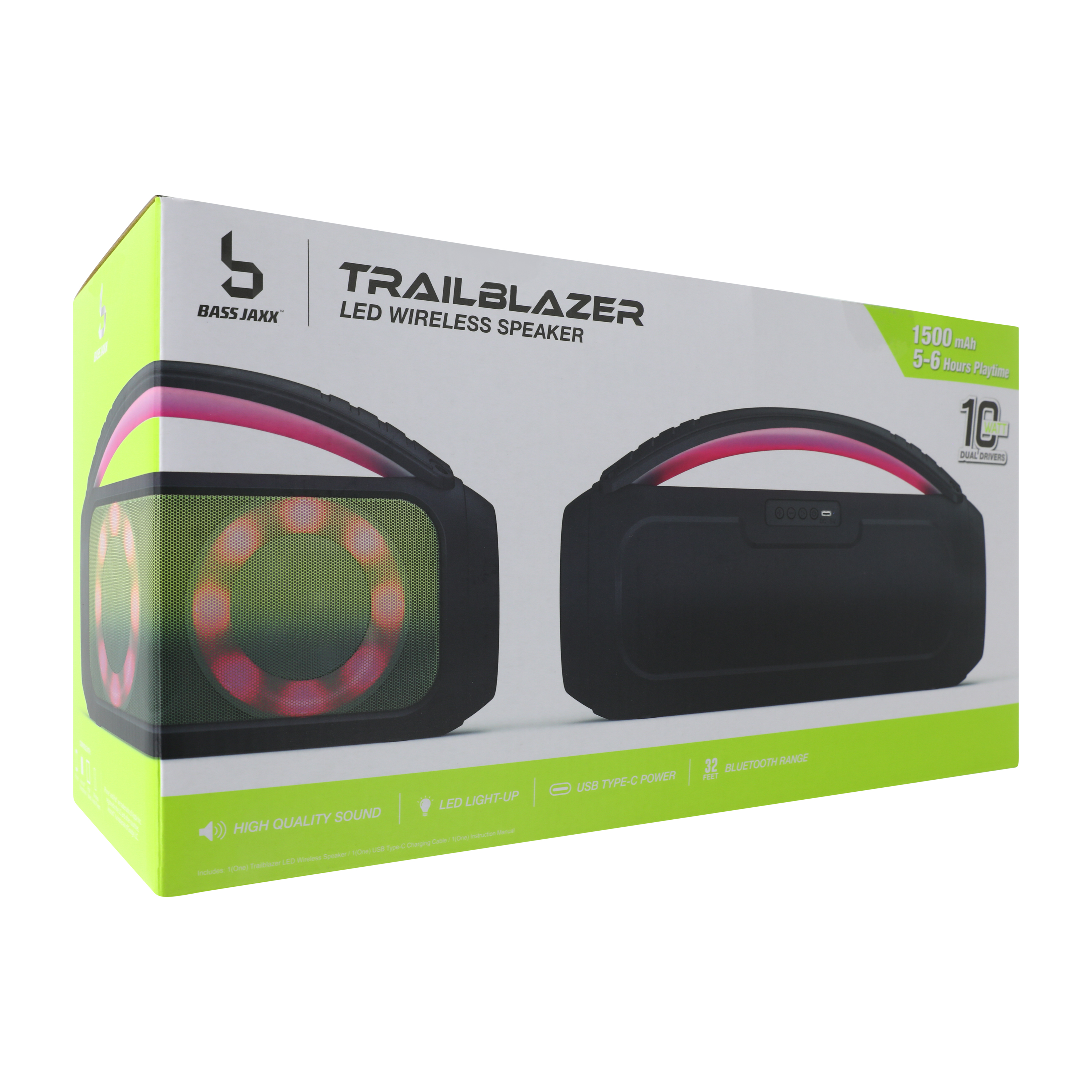 Bass Jaxx™ Trailblazer LED Wireless Speaker