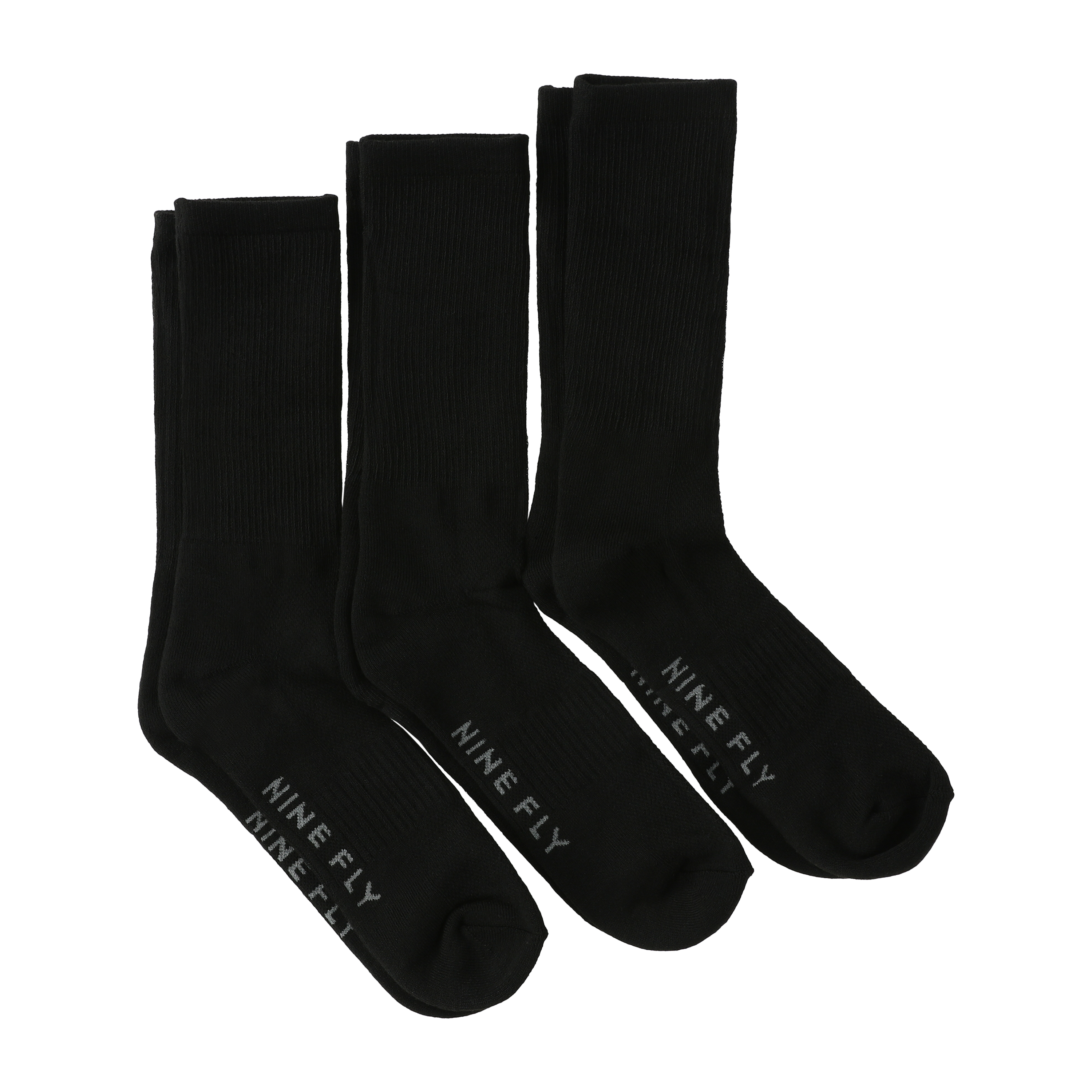 Young Mens Nine Fly Performance Crew Socks 3-Pairs
