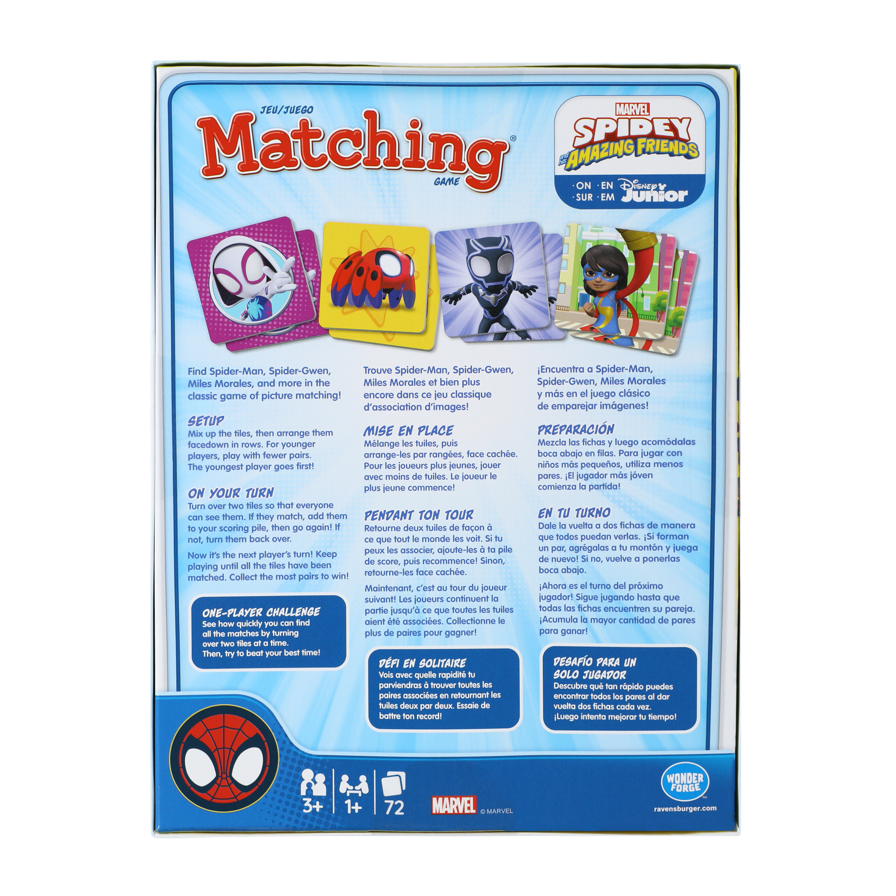 Disney Junior Marvel Spidey And His Amazing Friends Matching Game Set