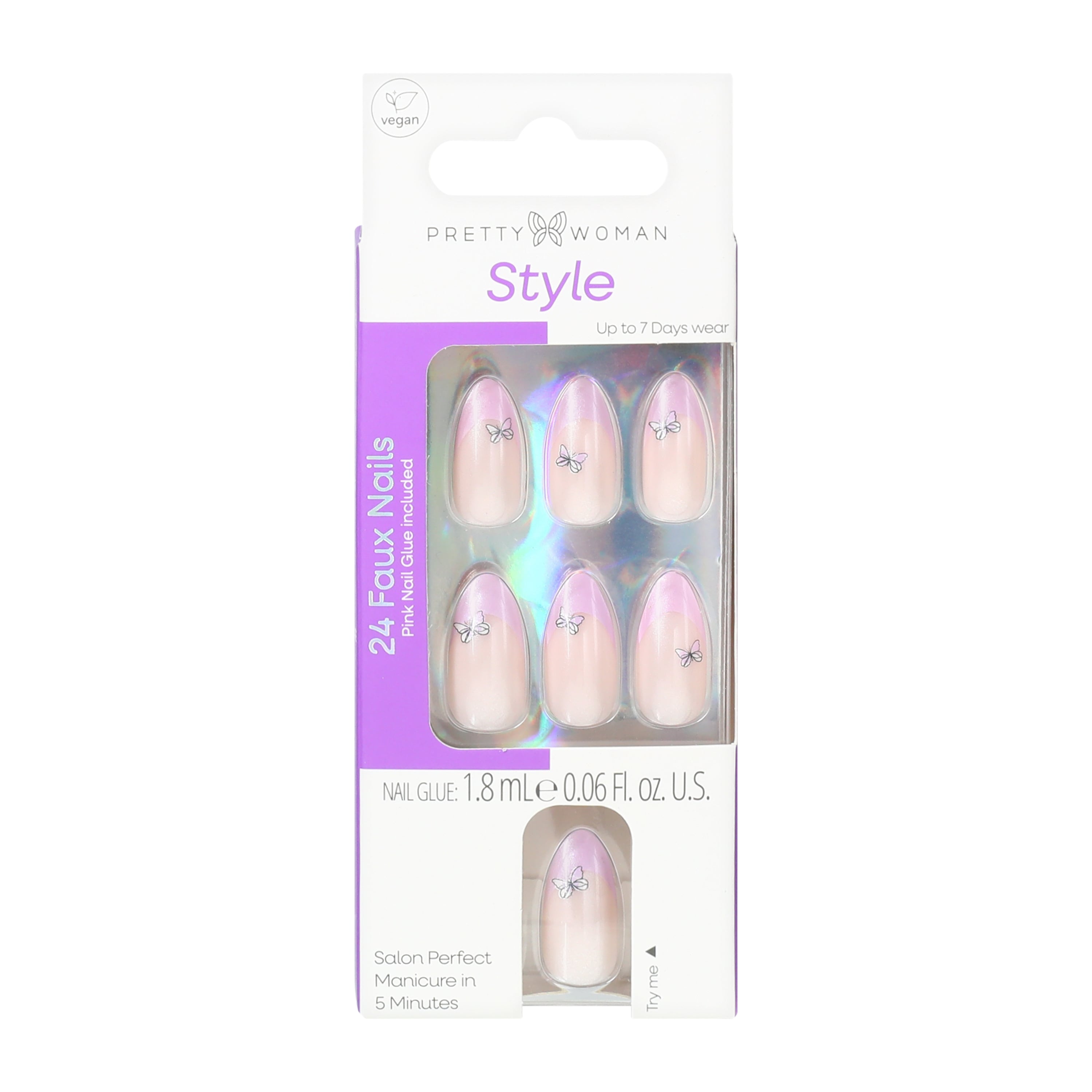 Pretty Woman Style Faux Nails 25-Count