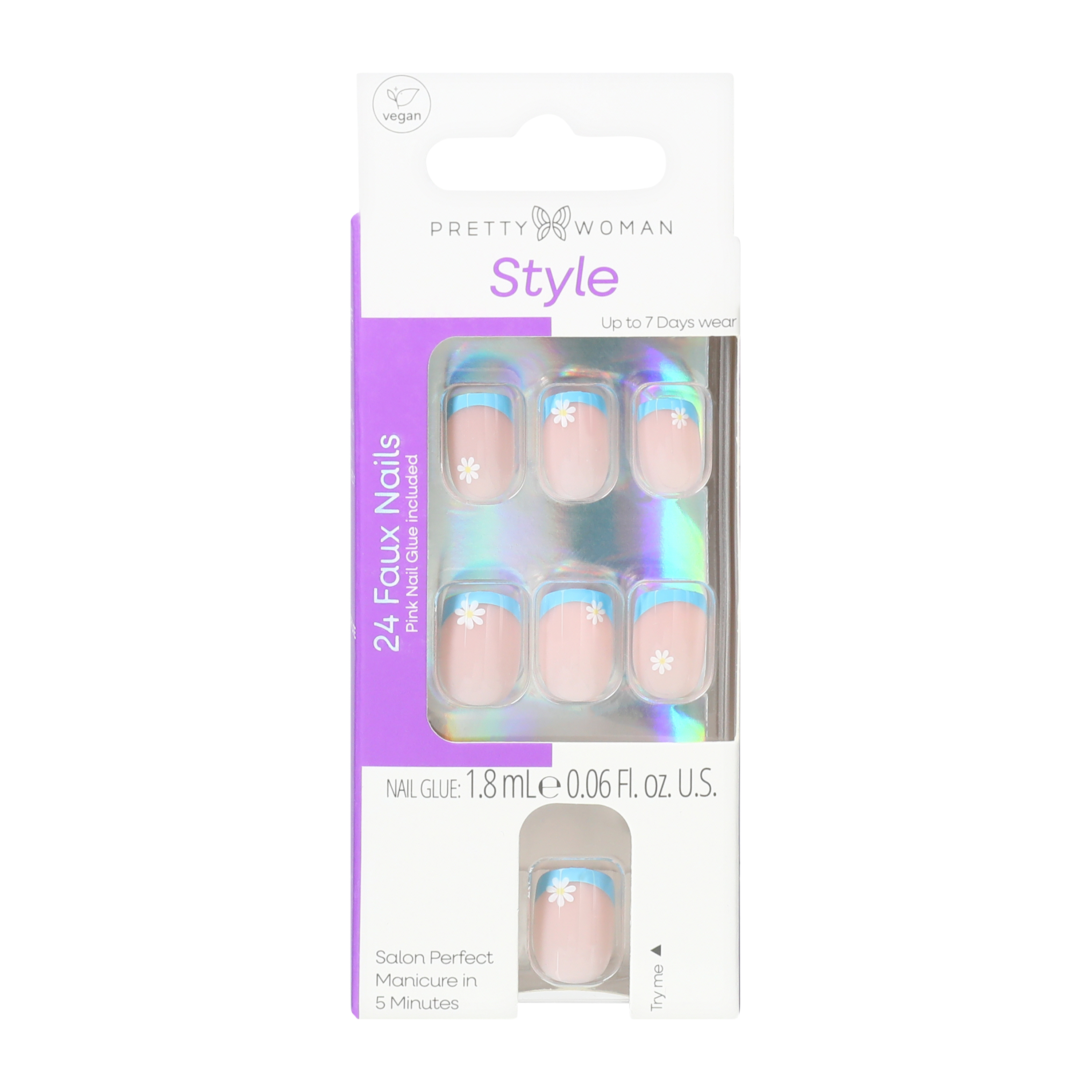 Pretty Woman Style Faux Nails 25-Count