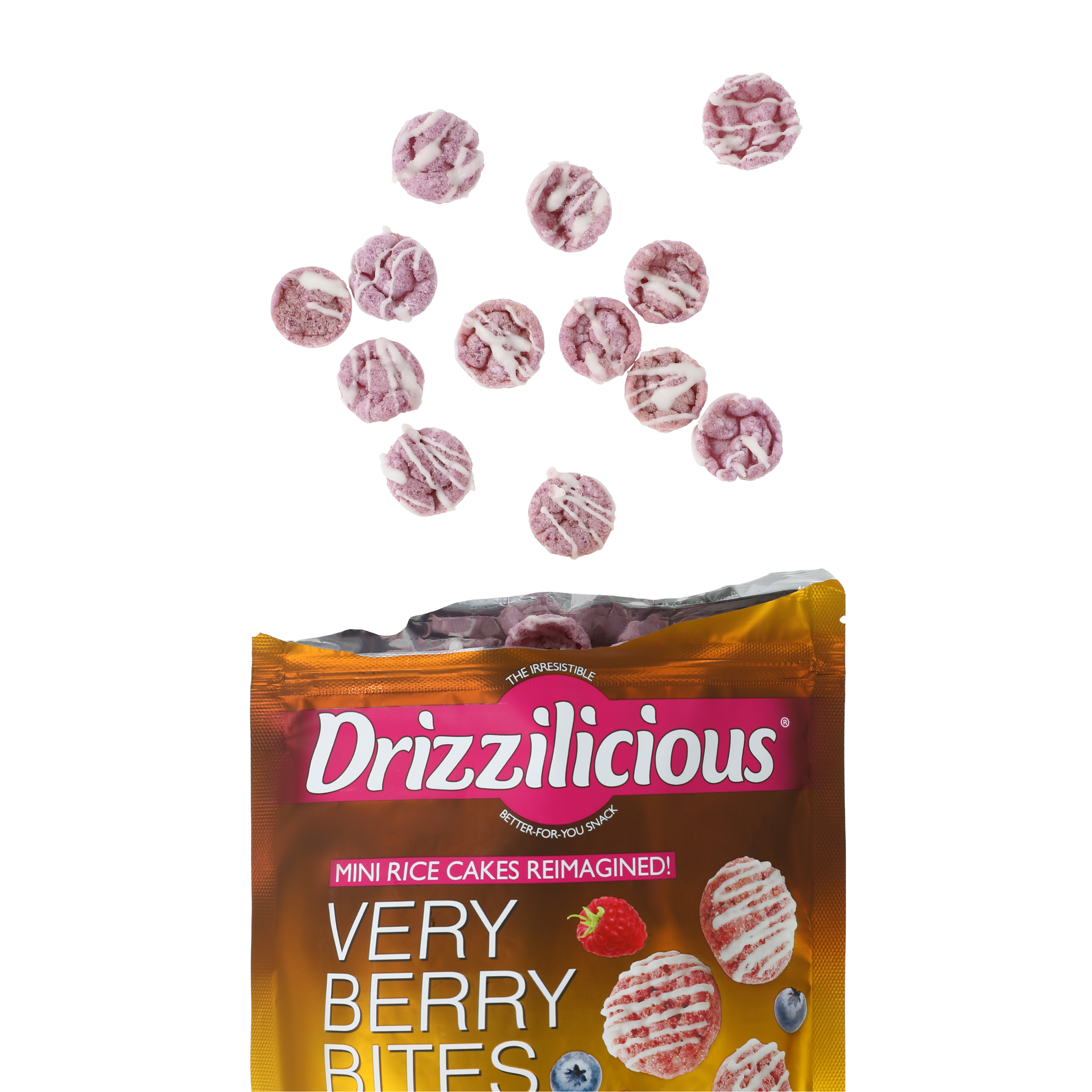 Drizzilicious® Mini Rice Cakes Very Berry Bites 4oz