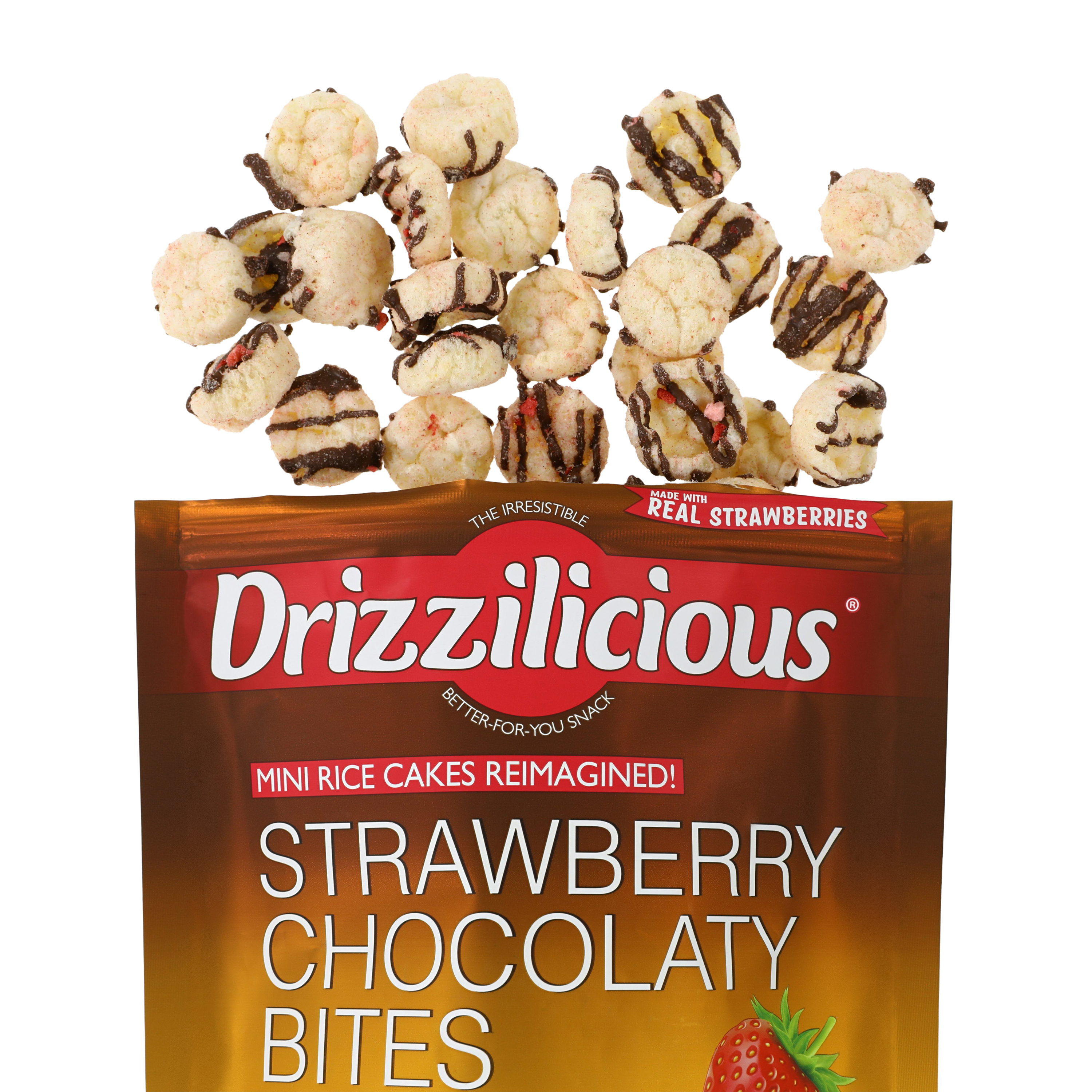 Drizzilicious® Mini Rice Cakes Chocolate Strawberry 4oz