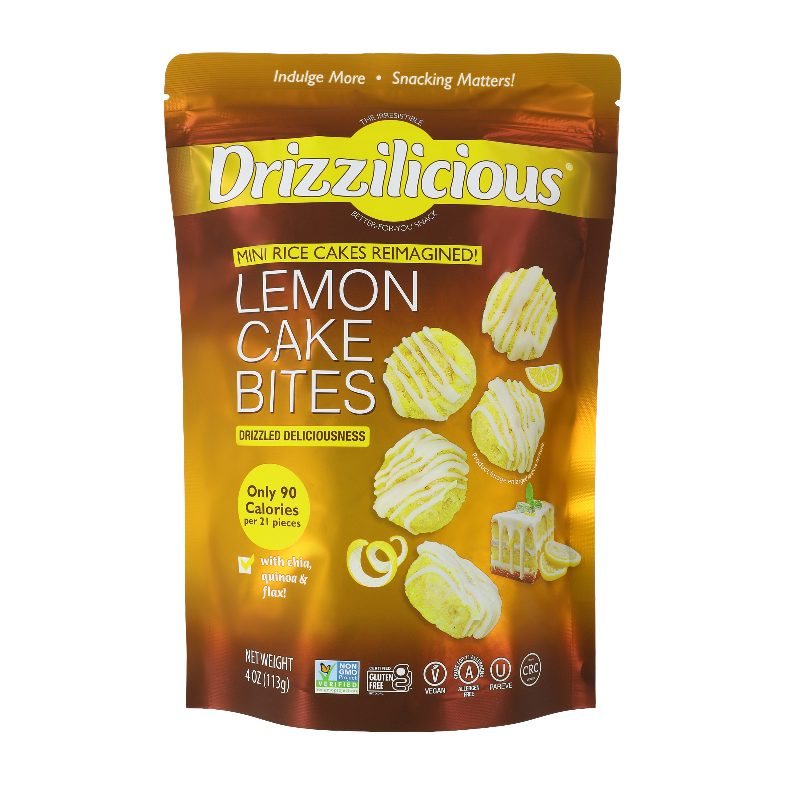 Drizzilicious® Lemon Cake Bites Rice Cakes 4oz