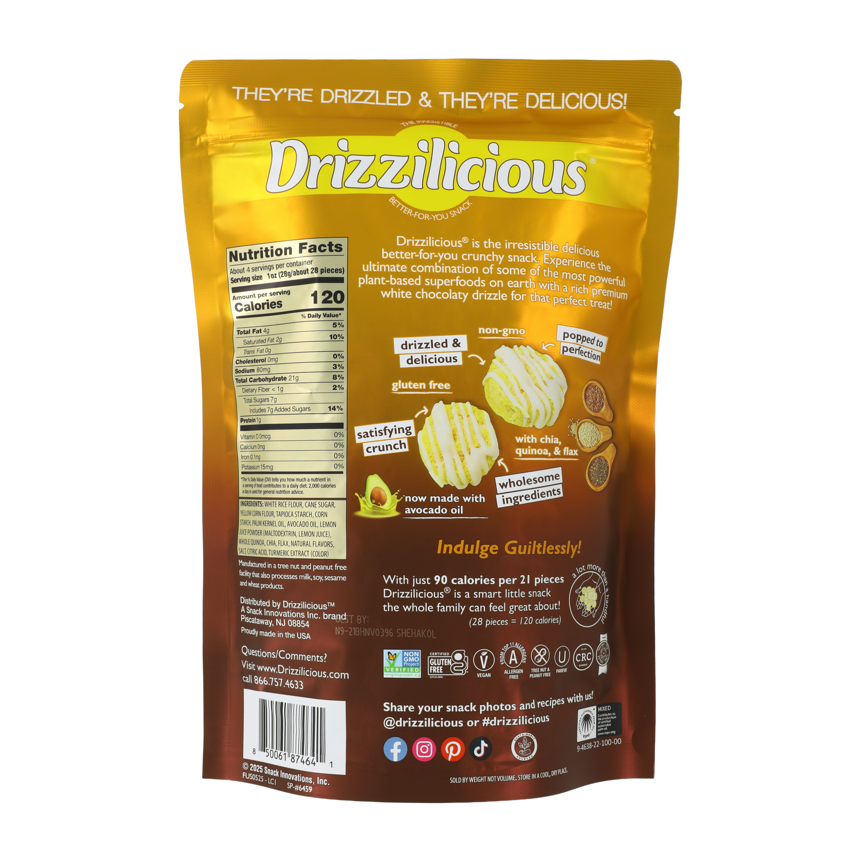 Drizzilicious® Lemon Cake Bites Rice Cakes 4oz