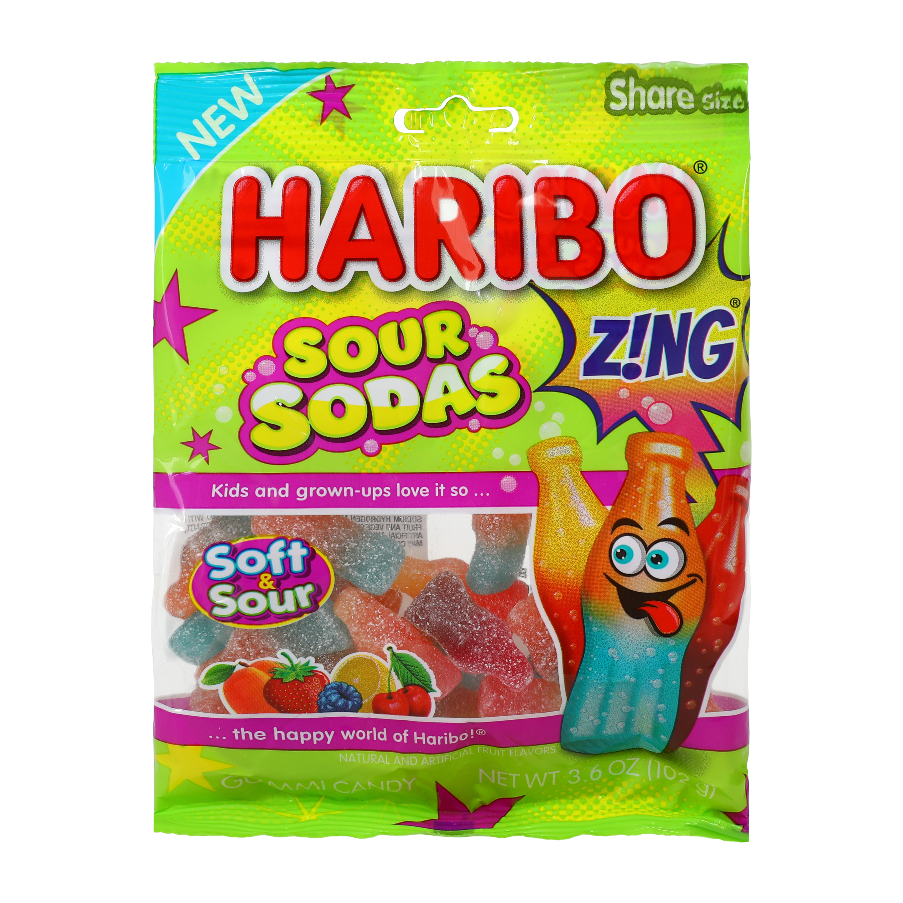 Haribo® Zing® Sour Sodas Candy 4.5oz