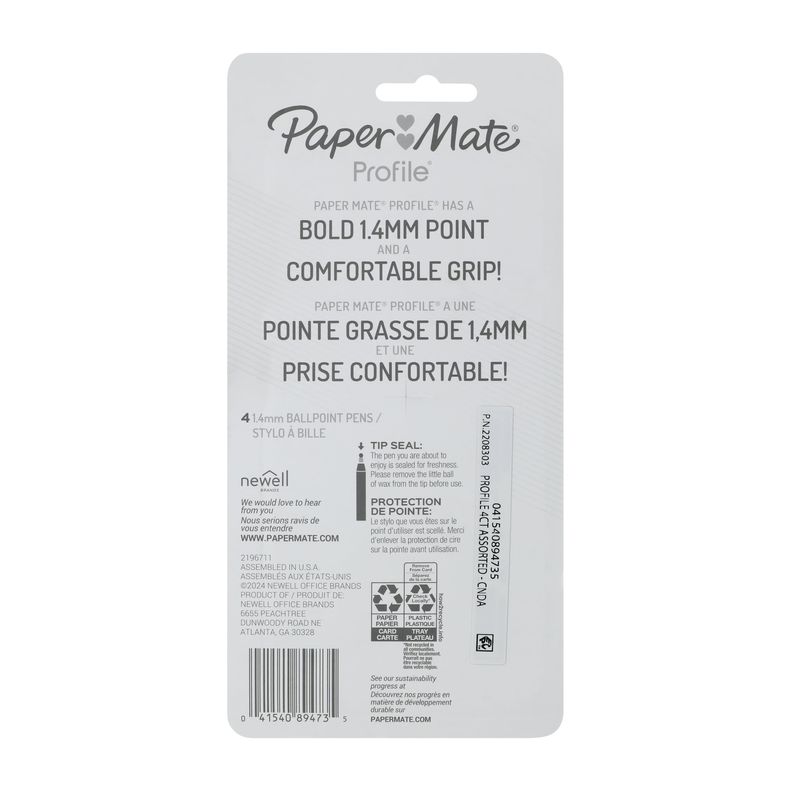 Paper Mate® Profile Ballpoint 4-Pack