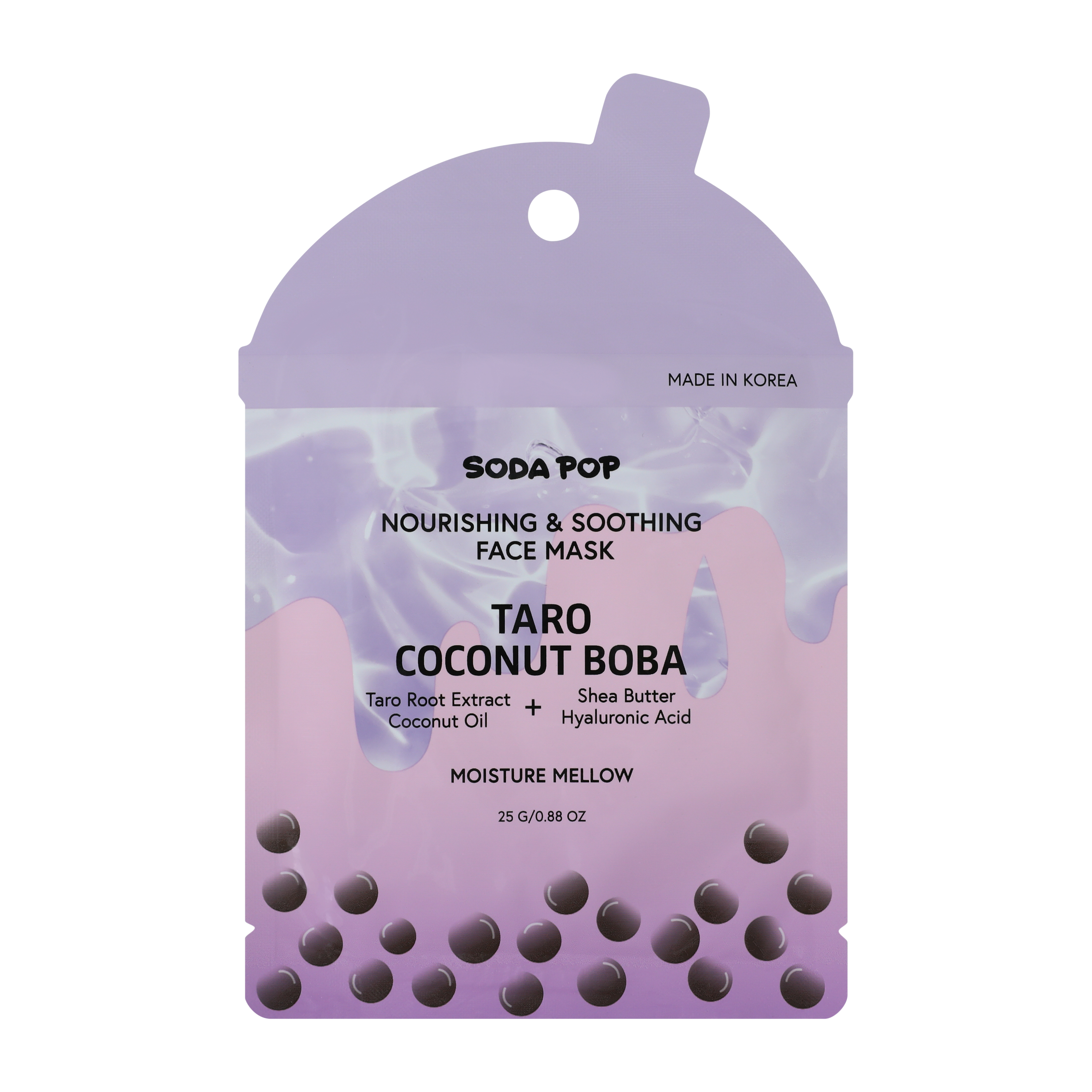 Soda Pop Taro Coconut Boba Hydrating & Refreshing Face Mask 0.8oz
