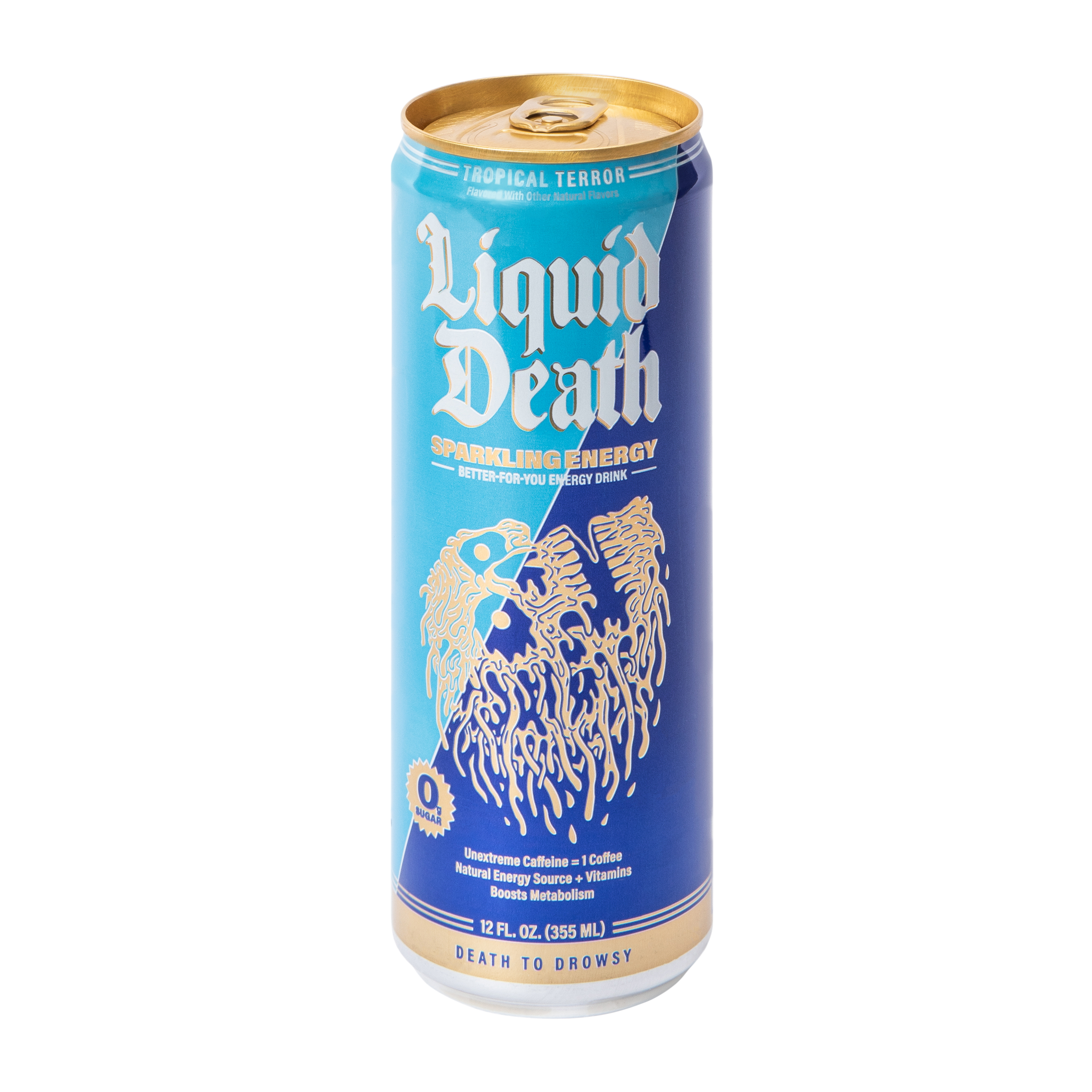 Liquid Death Tropical Terror Flavored Sparkling Energy Drink 12oz