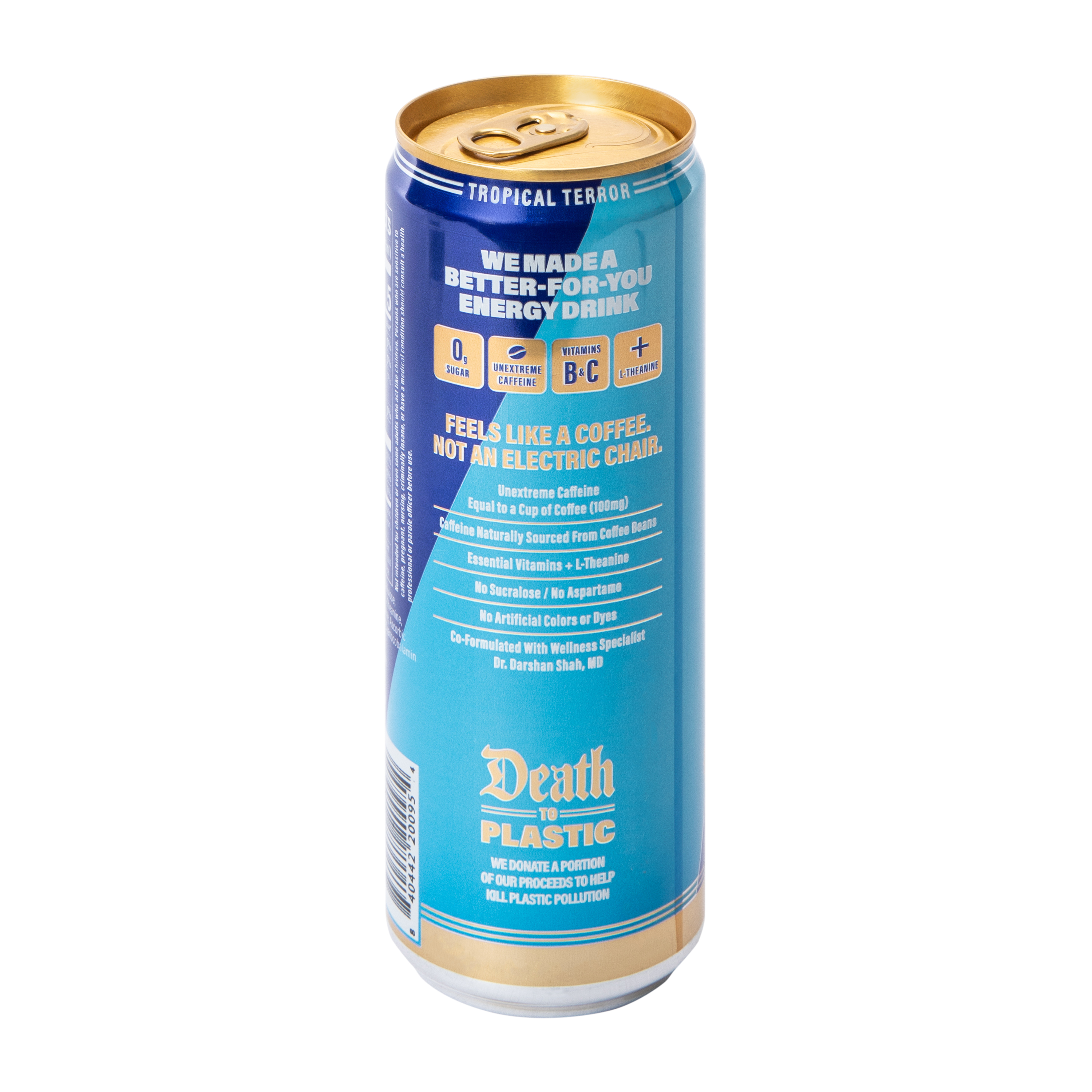 Liquid Death Tropical Terror Flavored Sparkling Energy Drink 12oz