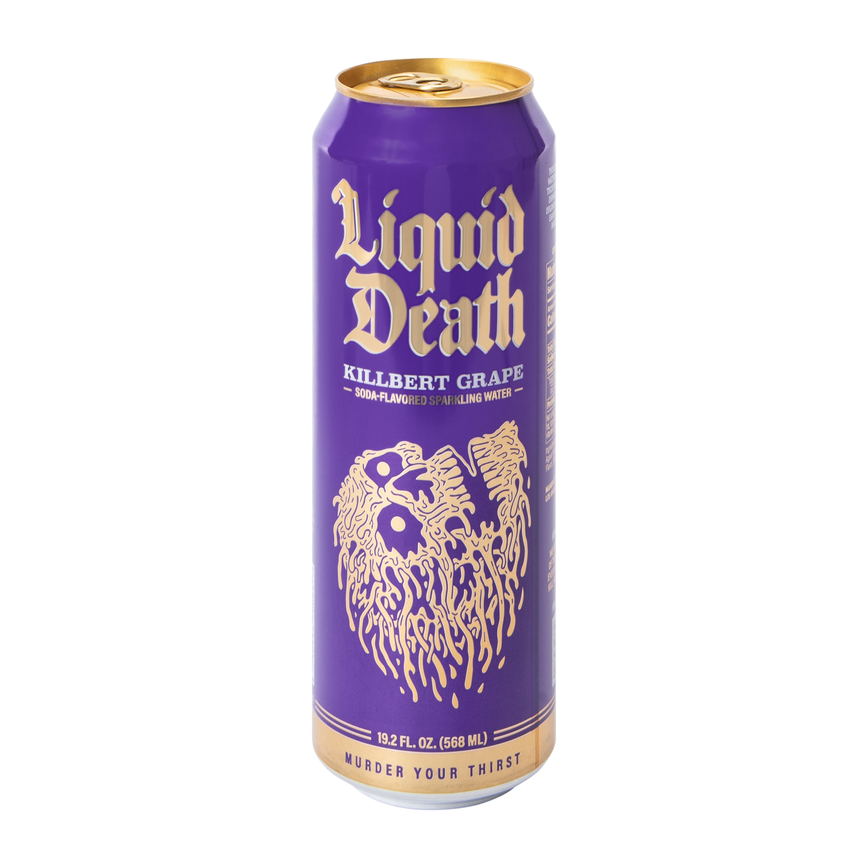 Liquid Death Killbert Grape Flavored Sparkling Water 19.2oz