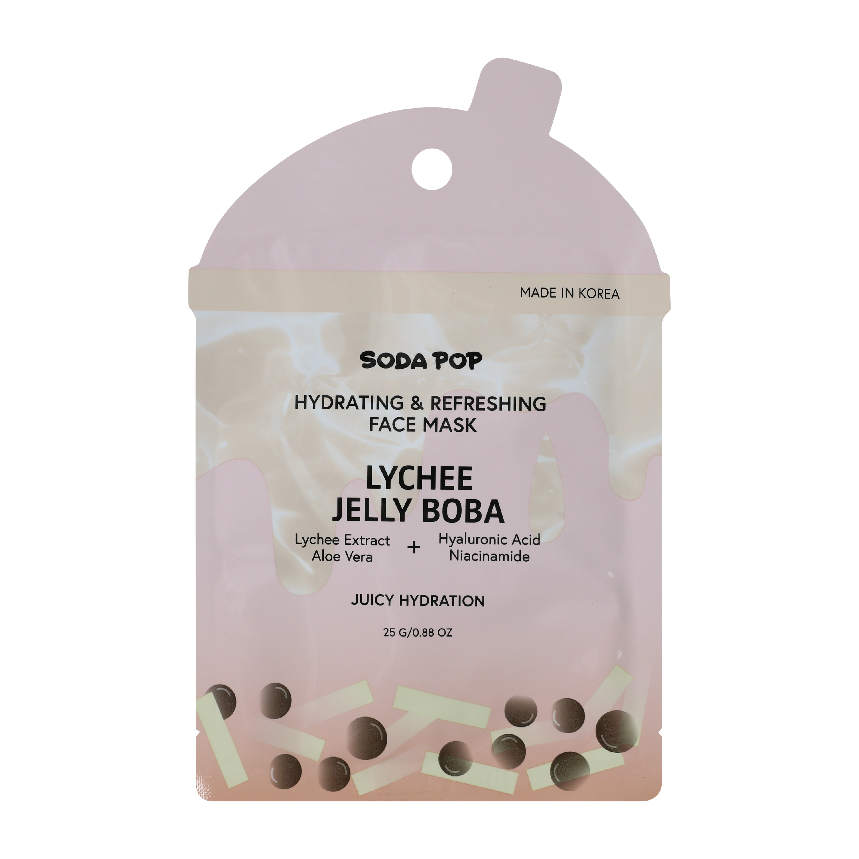 Soda Pop Lychee Jelly Boba Hydrating & Refreshing Face Mask 0.8oz