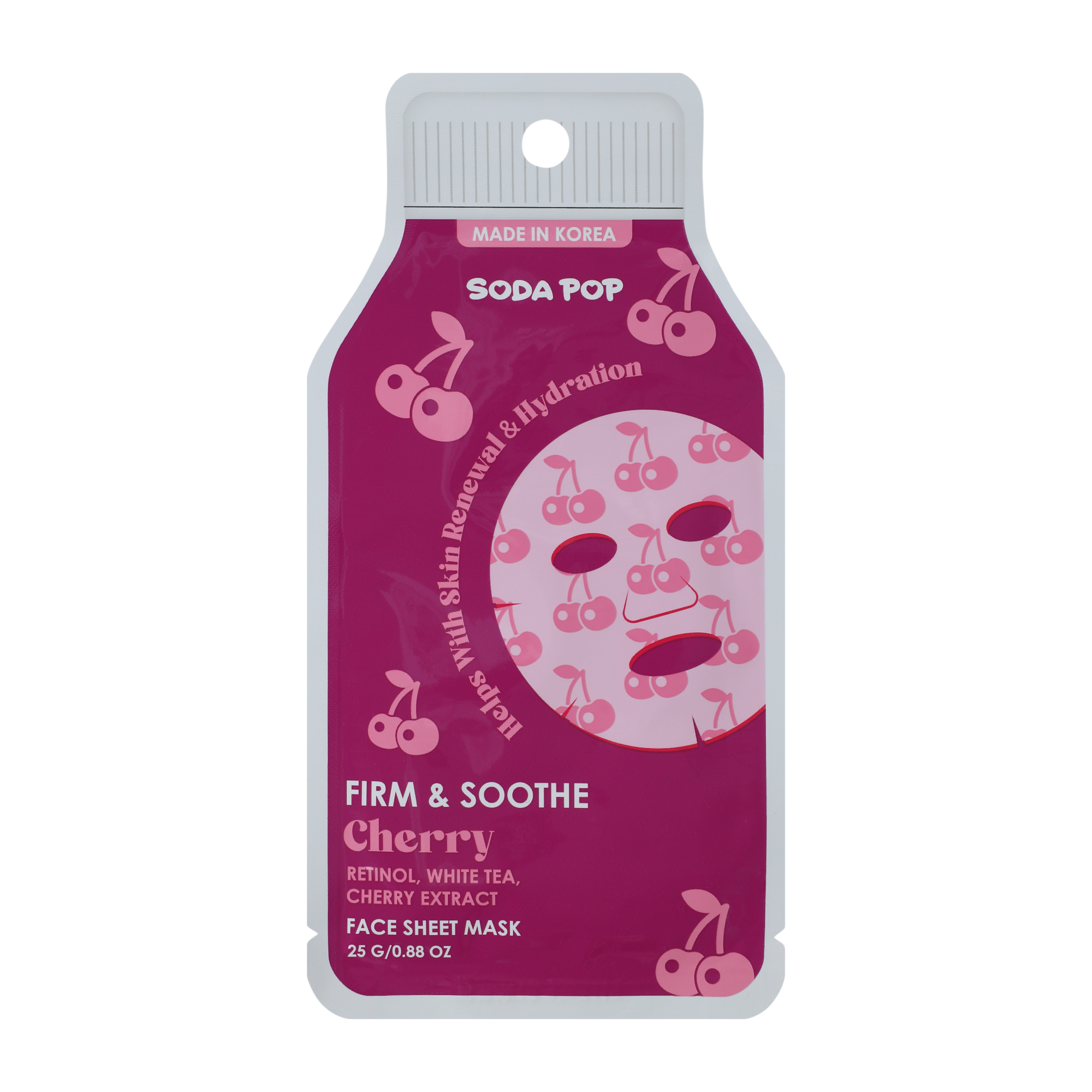 Soda Pop Cherry Face Sheet Mask 0.8oz