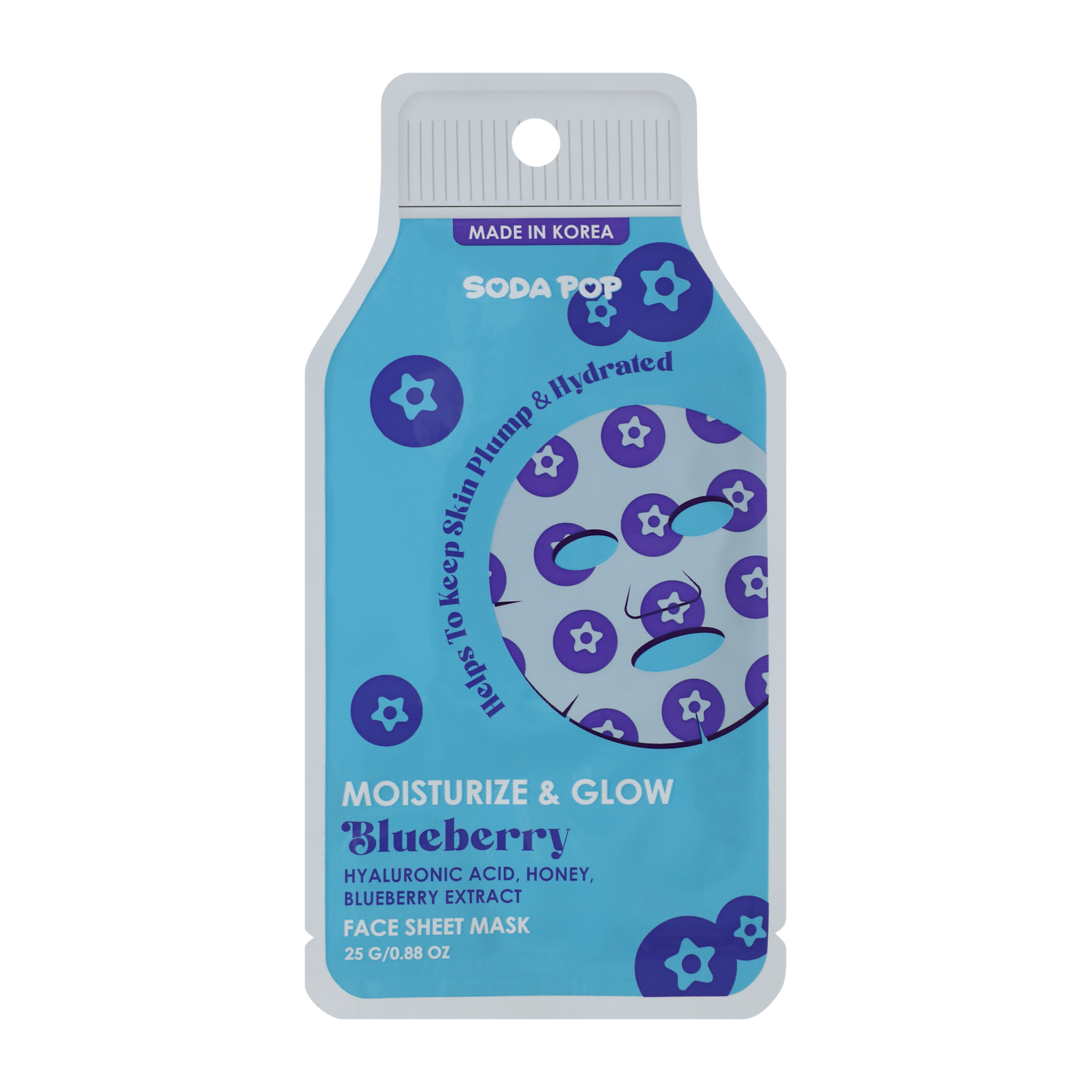 Soda Pop Blueberry Face Sheet Mask 0.8oz