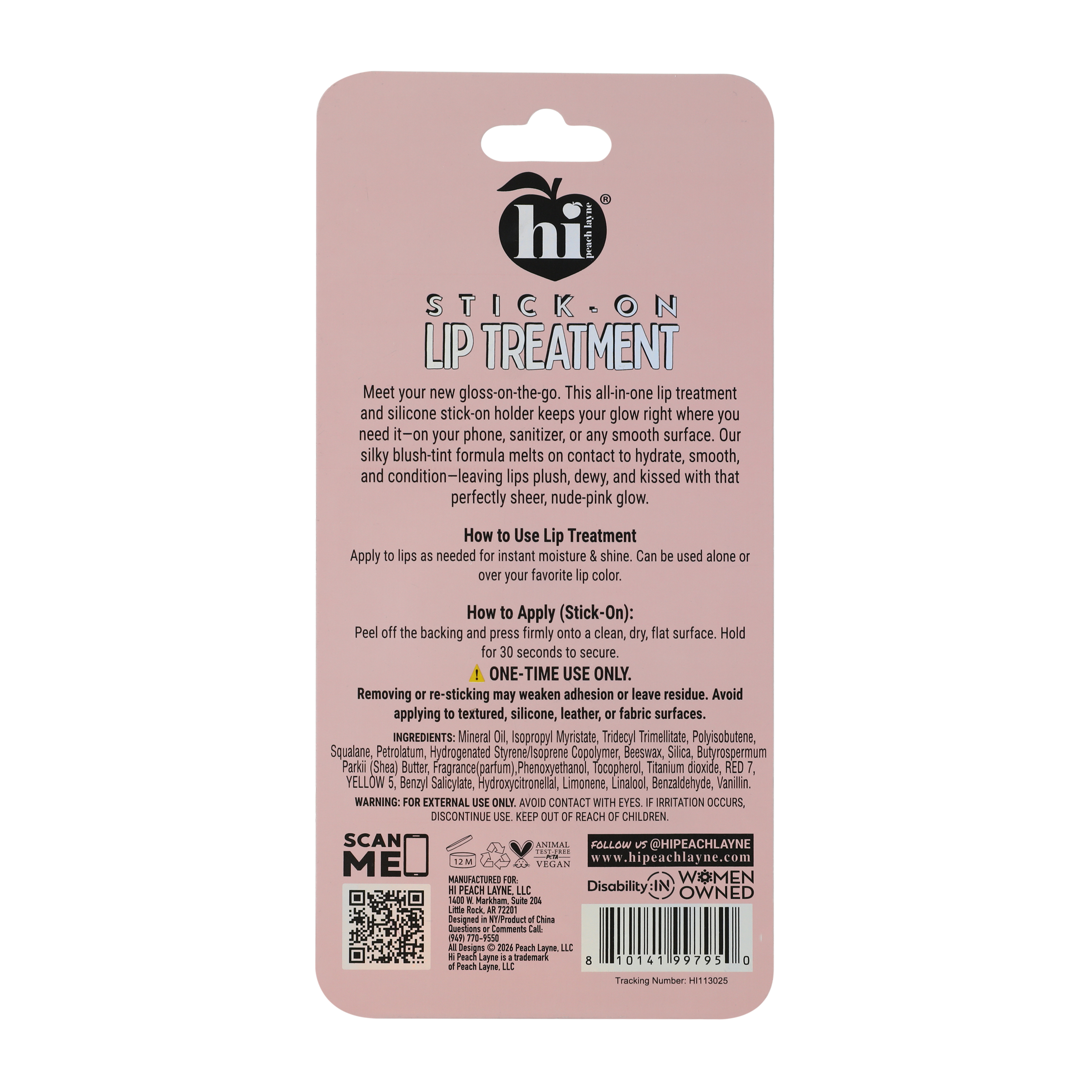 Hi Peach Layne® Stick-On Lip Treatment 0.2oz