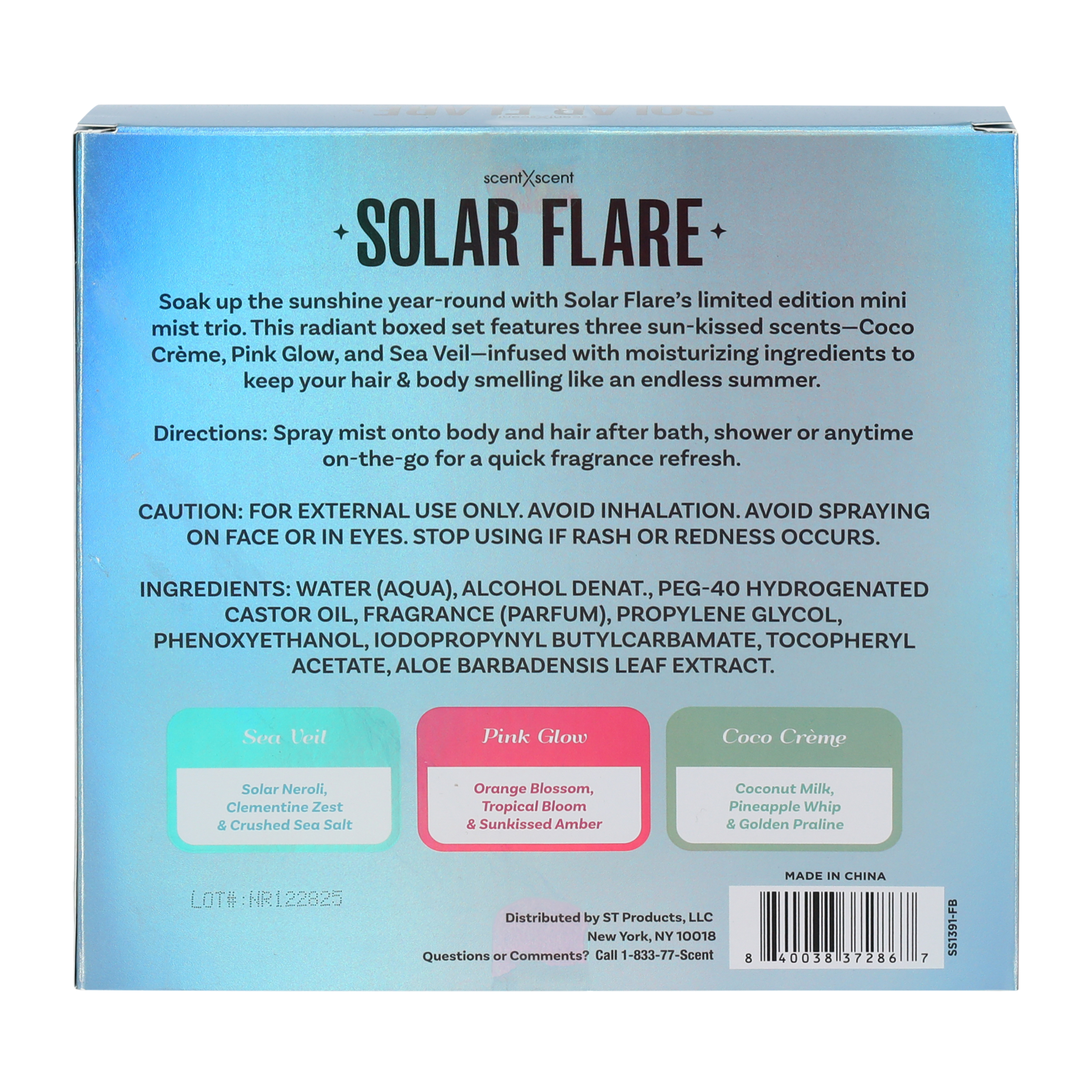 ScentXScent Solar Flare Limited Edition Fragrance Mist Trio Pack