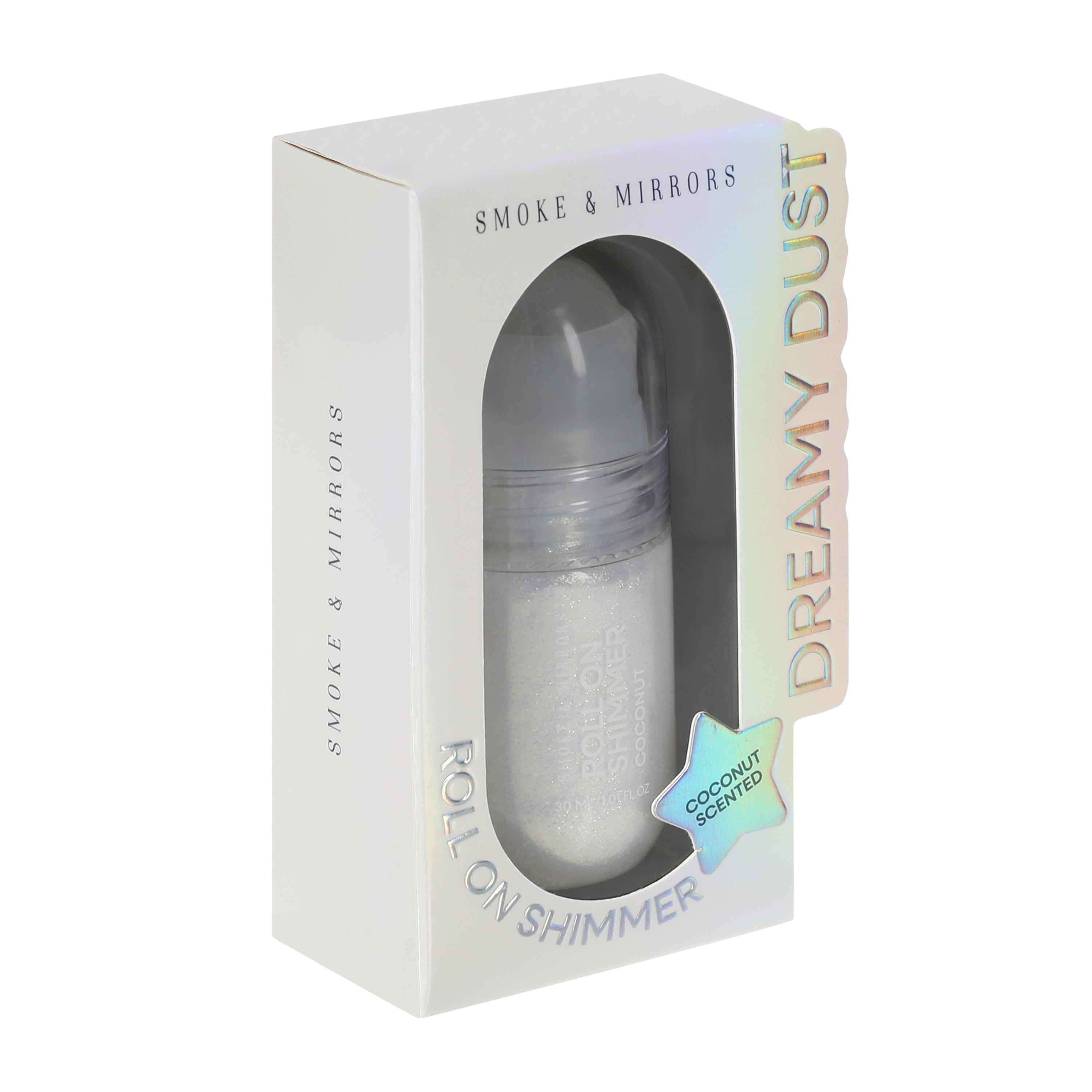 Smoke & Mirrors Coconut Dreamy Dust Roll-On Shimmer 1oz