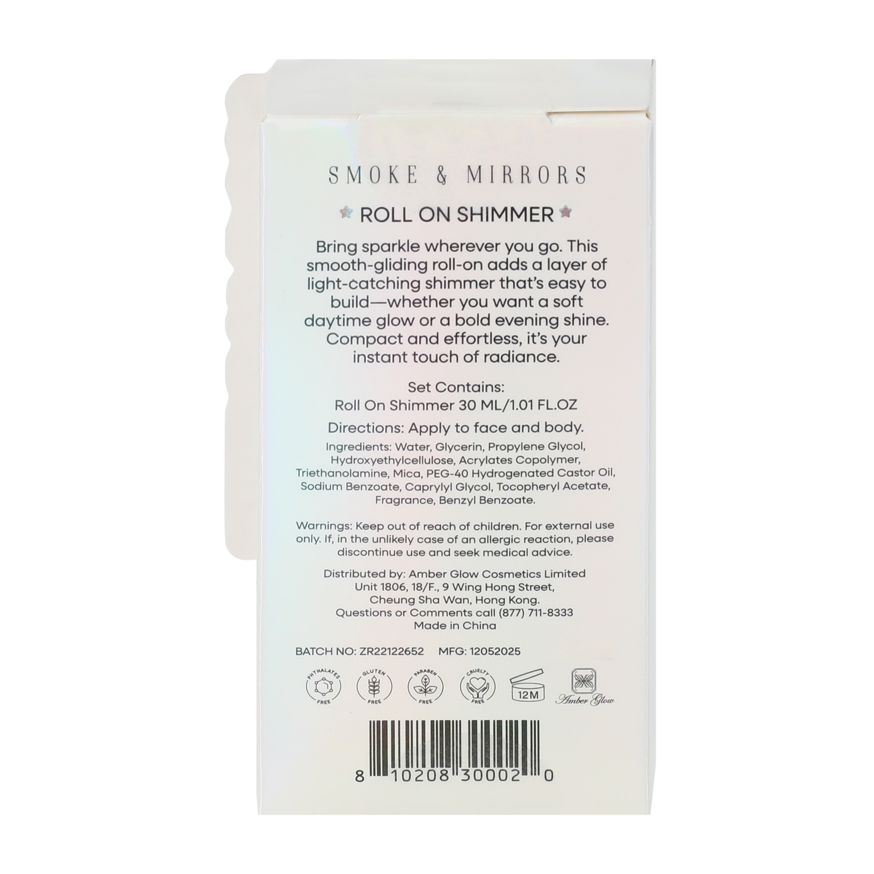 Smoke & Mirrors Coconut Dreamy Dust Roll-On Shimmer 1oz