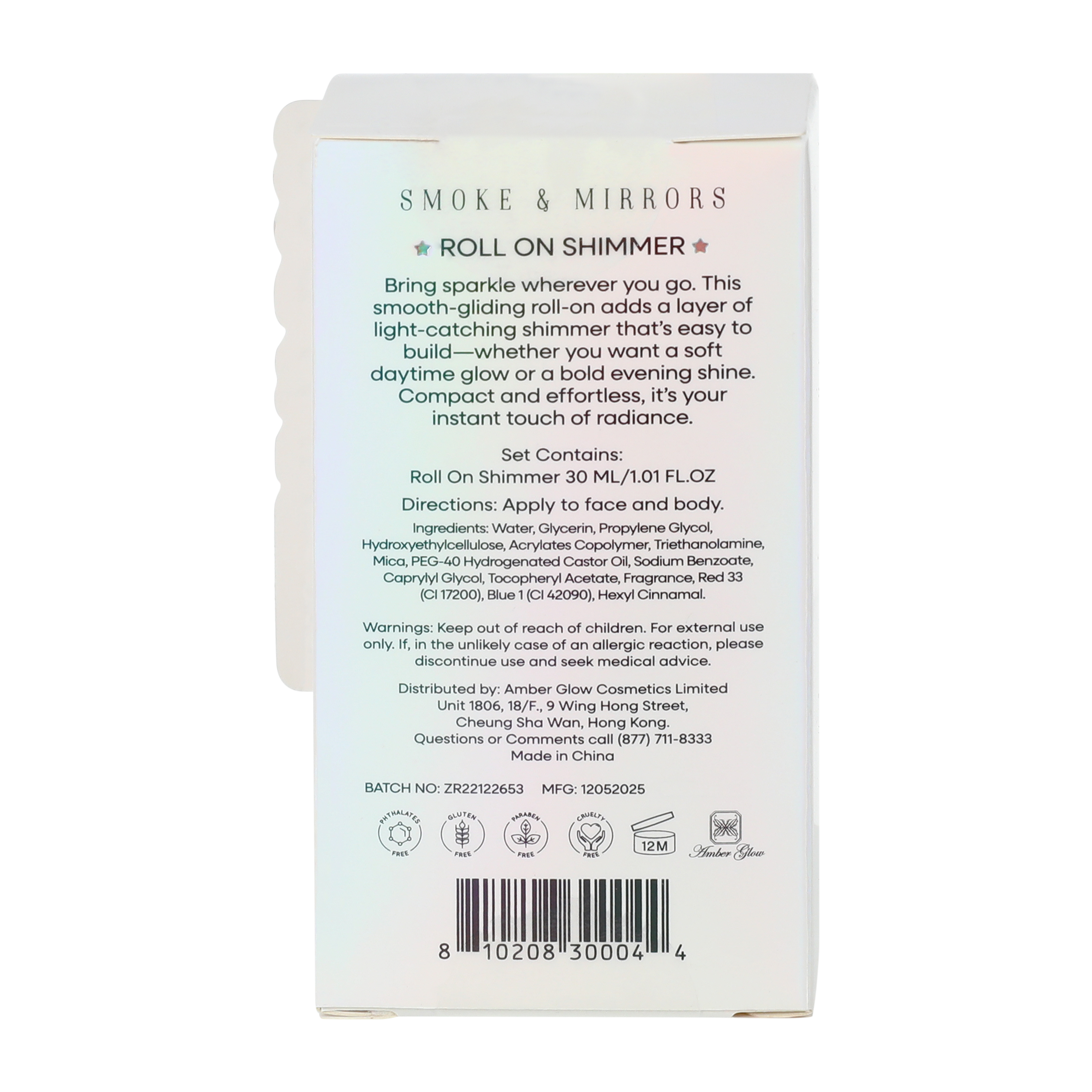 Smoke & Mirrors Dreamy Dust Watermelon Roll On Shimmer 1oz