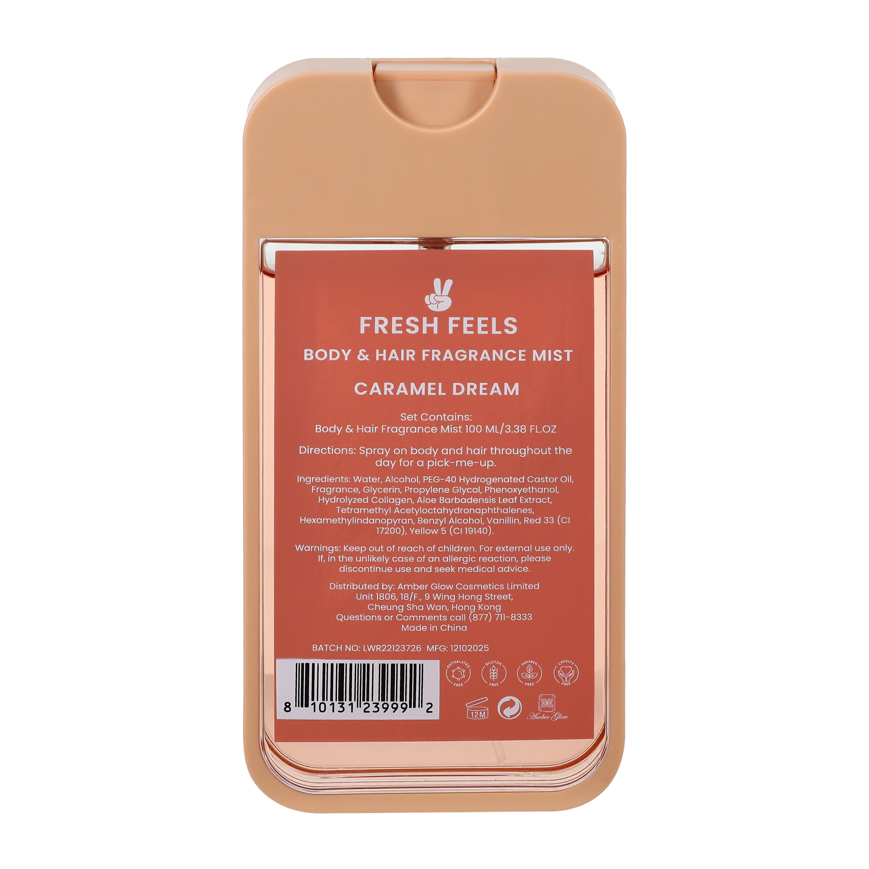 Fresh Feels Caramel Dream Body & Hair Fragrance Mist 3.3oz