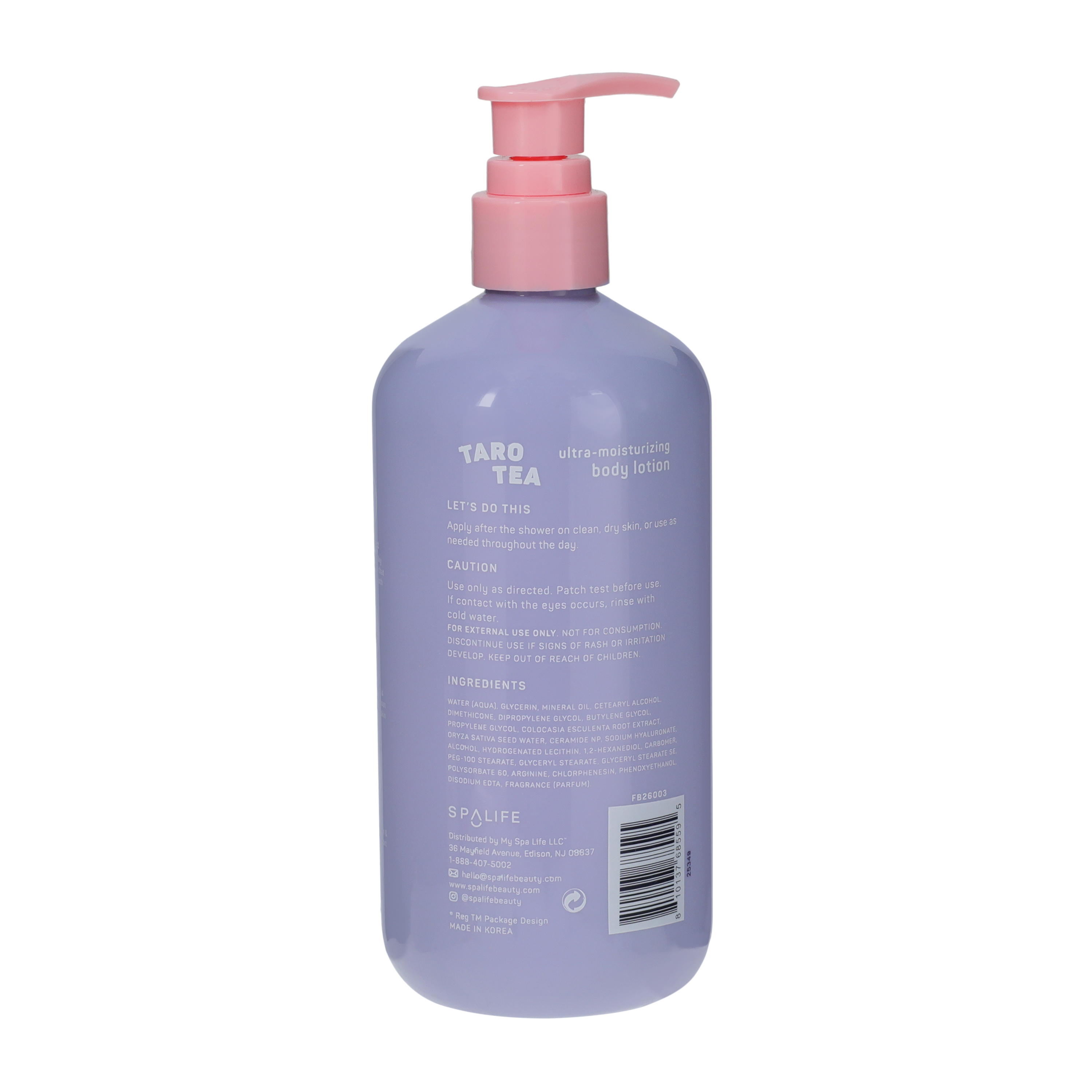SpaLife® Taro Tea Ultra‑Moisturizing Body Lotion