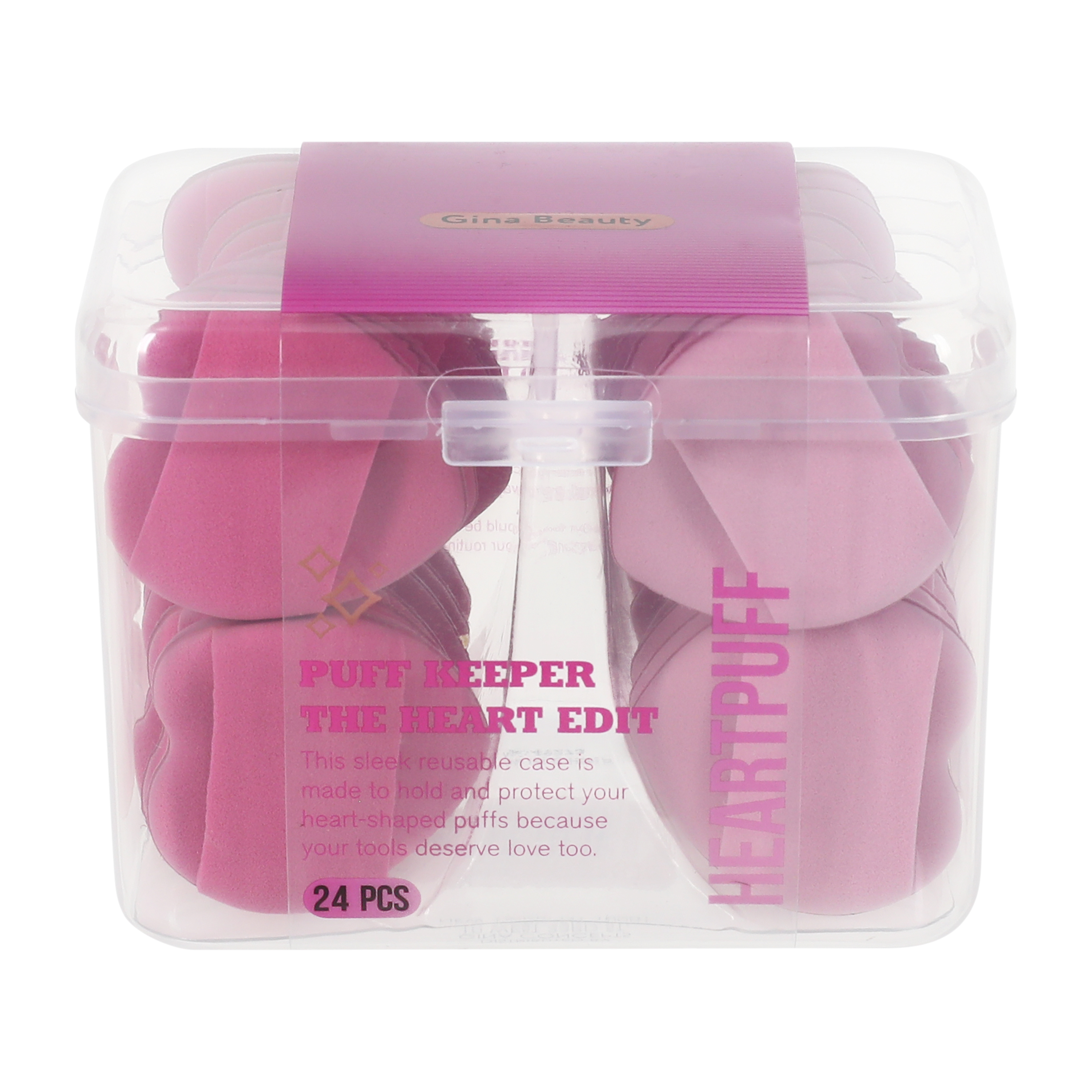 Gina Beauty Heart Puff 24-Pack