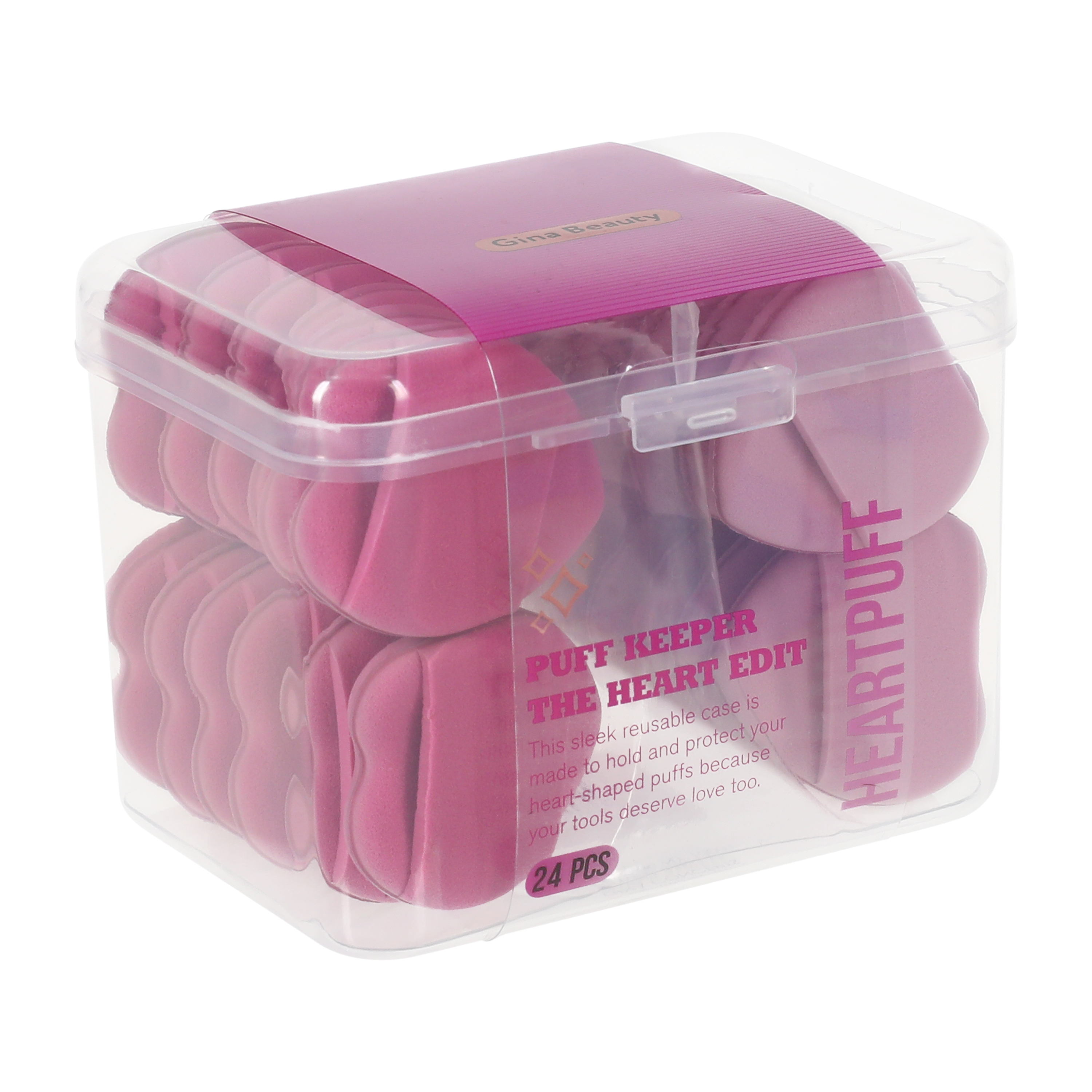 Gina Beauty Heart Puff 24-Pack