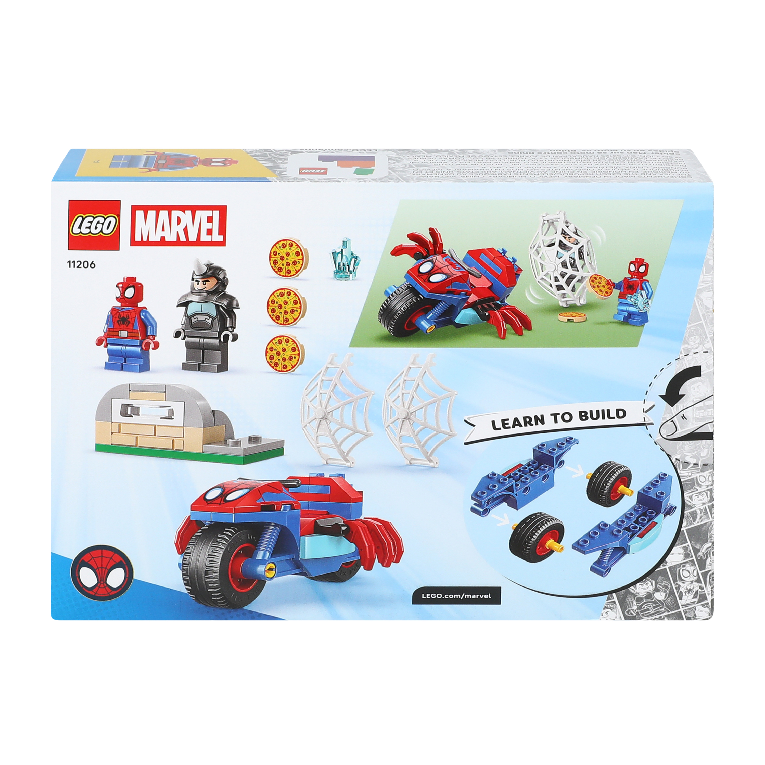 LEGO® Marvel Spidey & Amazing Friends Spidey On His Motorcycle Vs. Rhino Building Toy