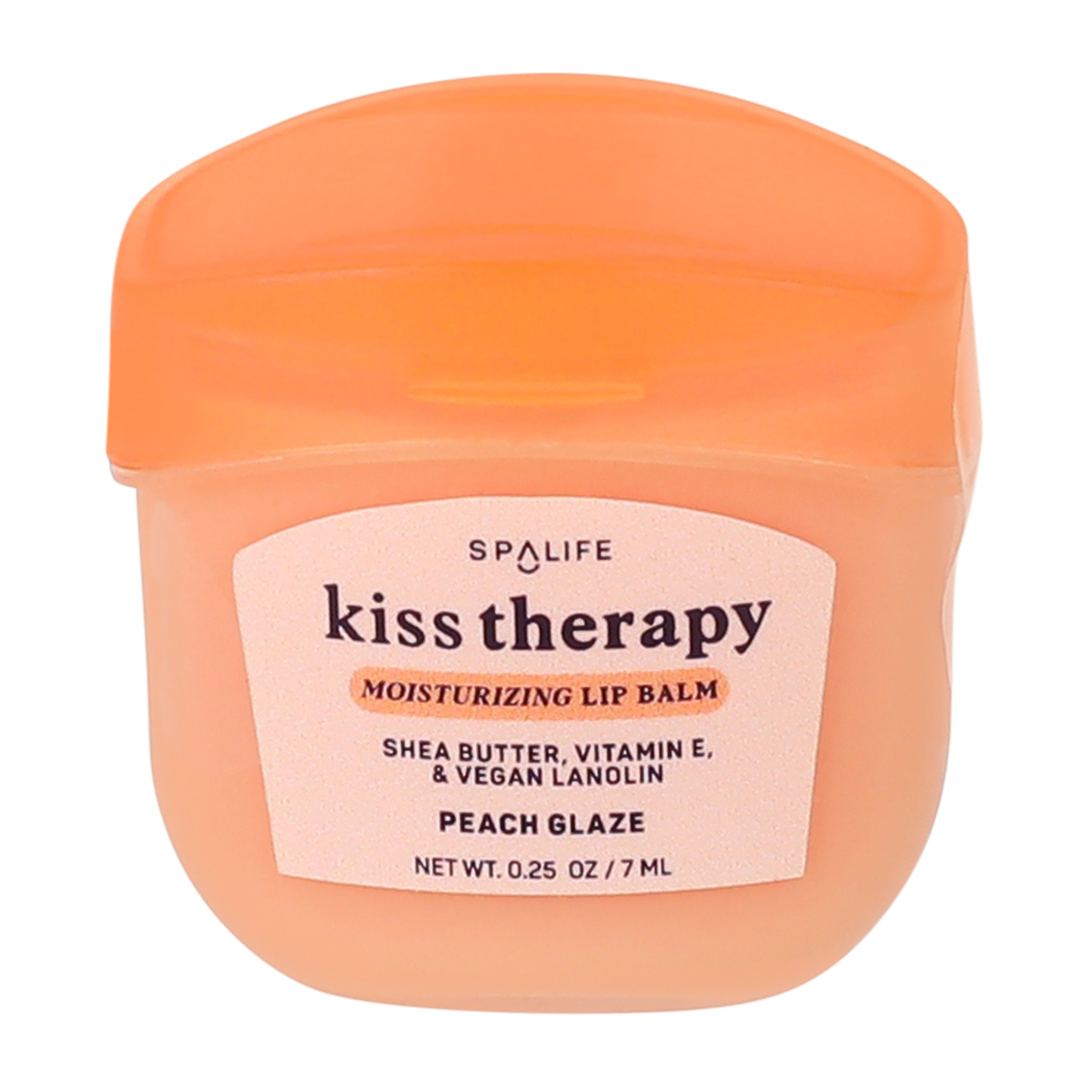 Kiss Therapy Peach Glaze Moisturizing Lip Balm 0.2oz