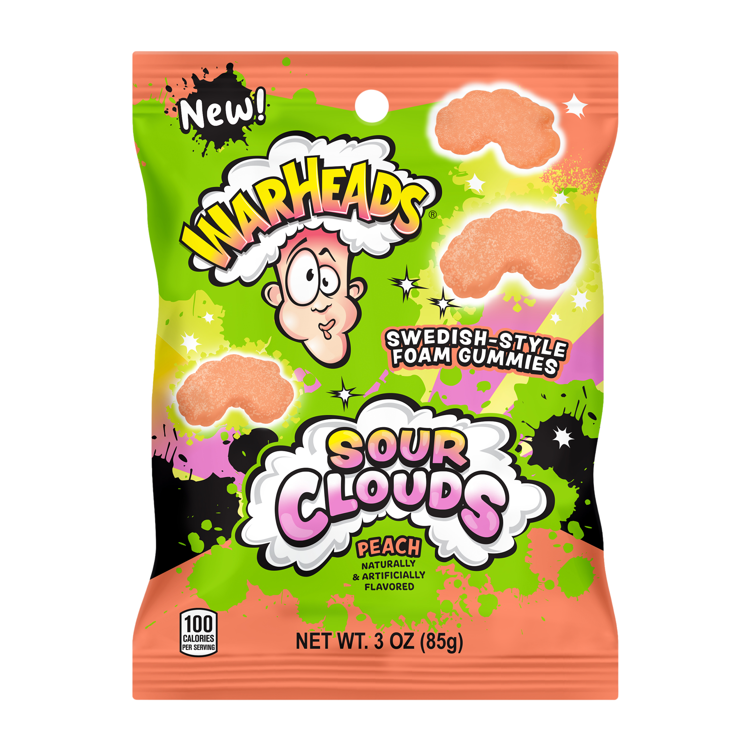 Warheads® Sour Clouds Peach Foam Gummies 3oz