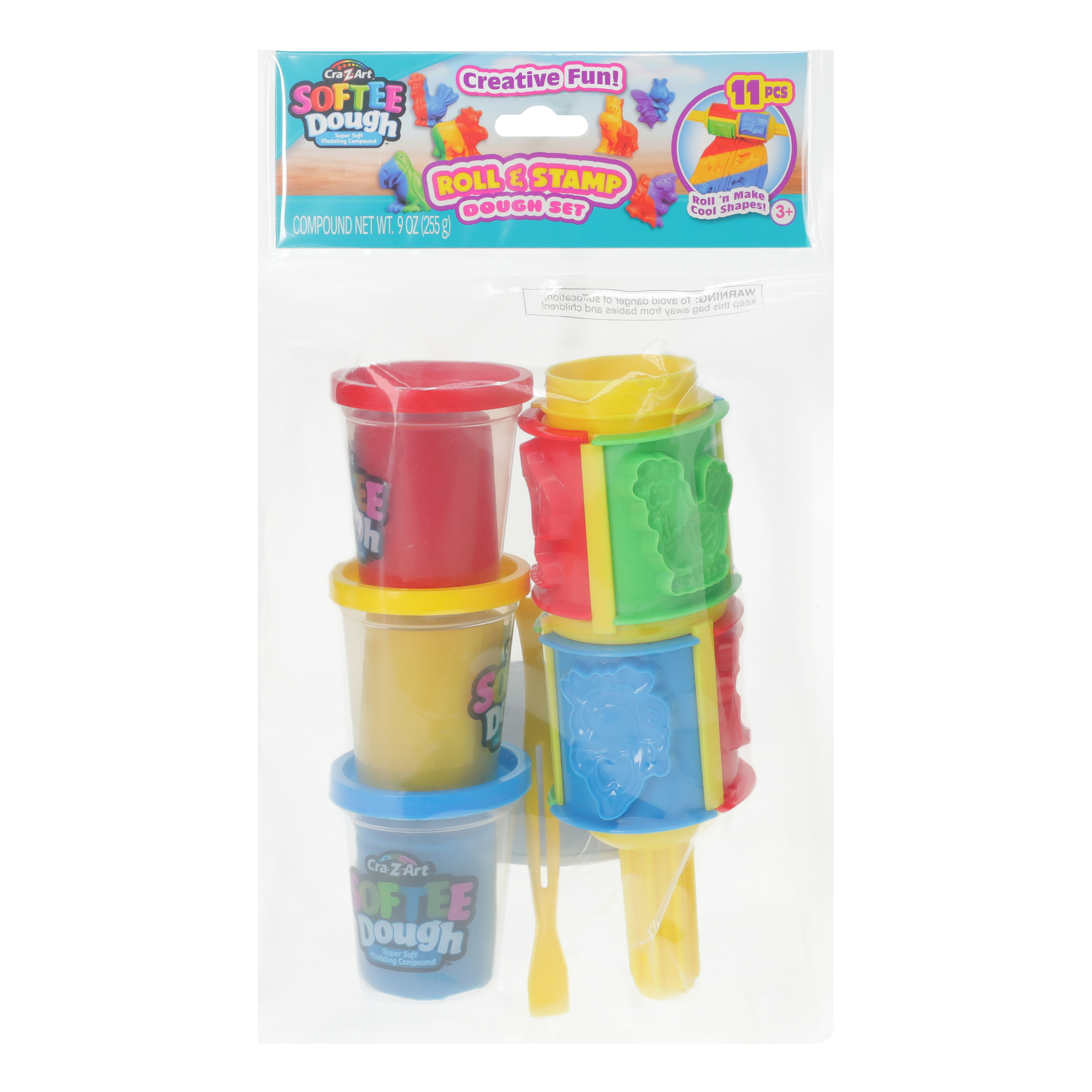Cra-Z-Art® Softee Dough Roll & Stamp Dough Set 11-Pack 9oz