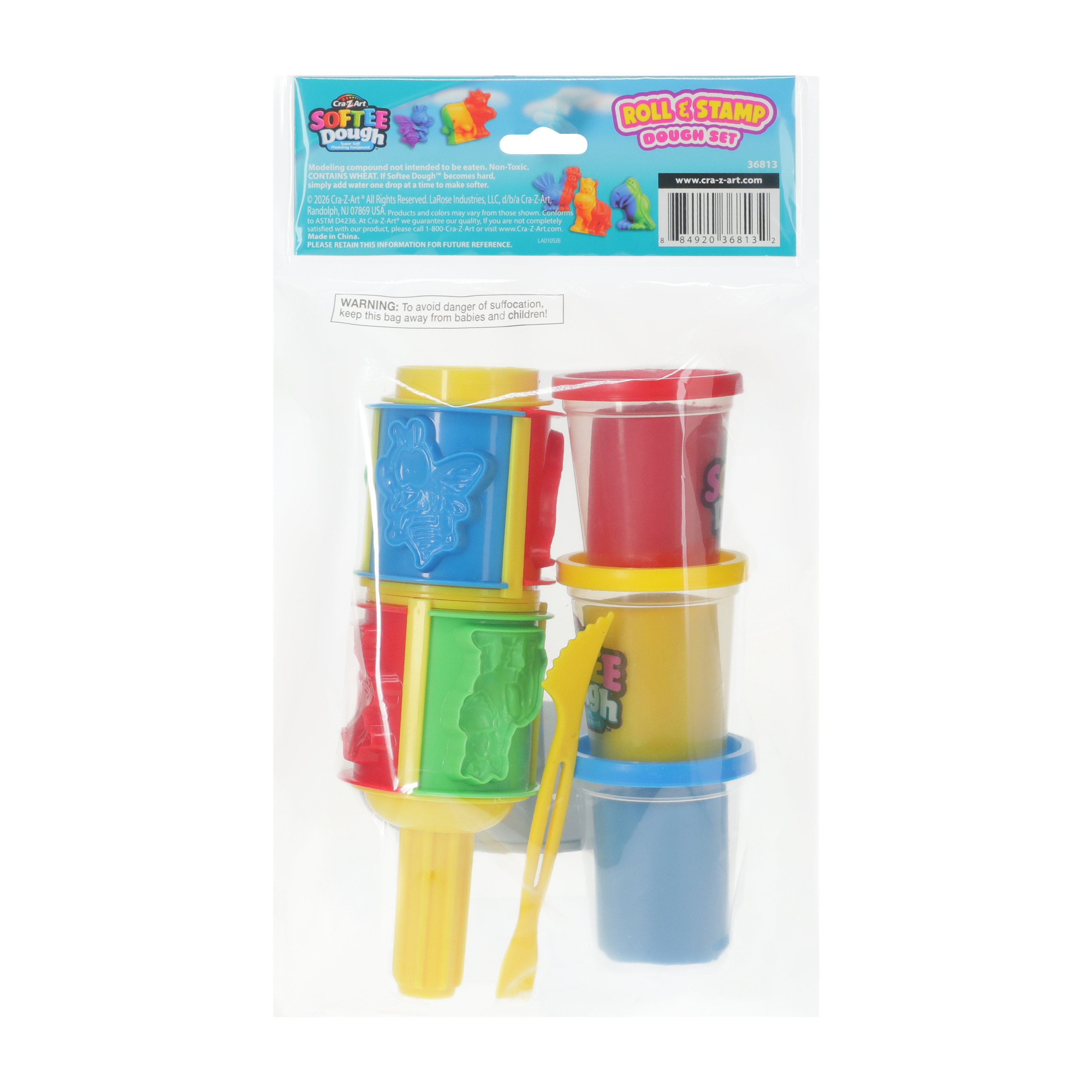 Cra-Z-Art® Softee Dough Roll & Stamp Dough Set 11-Pack 9oz