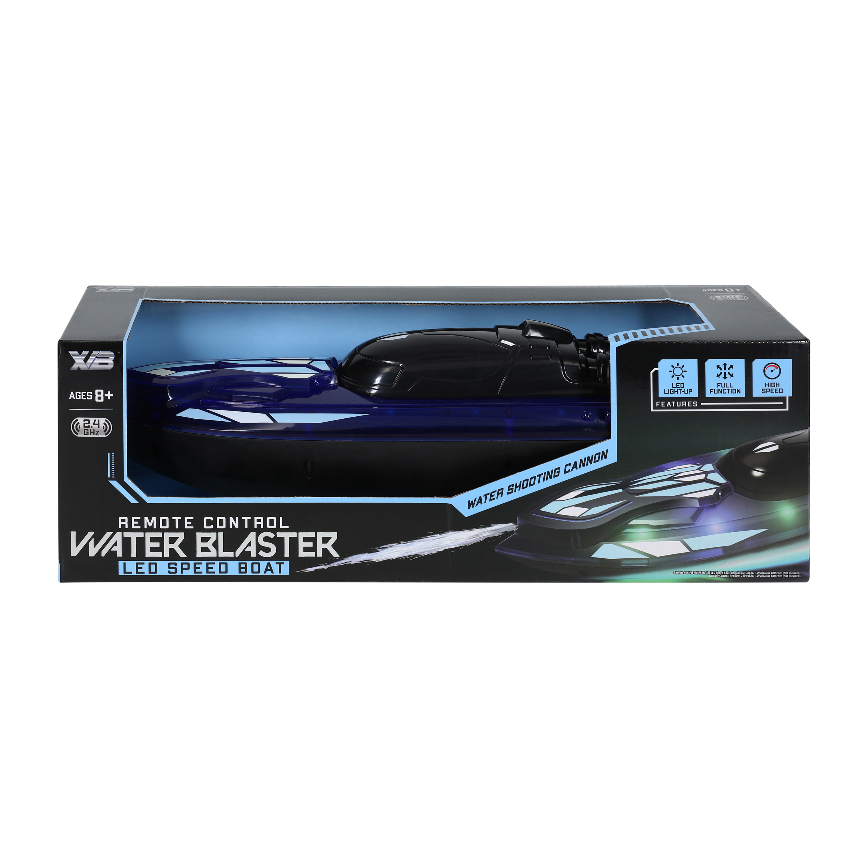 XVB™ Remote Control Water Blaster LED Speed Boat Toy