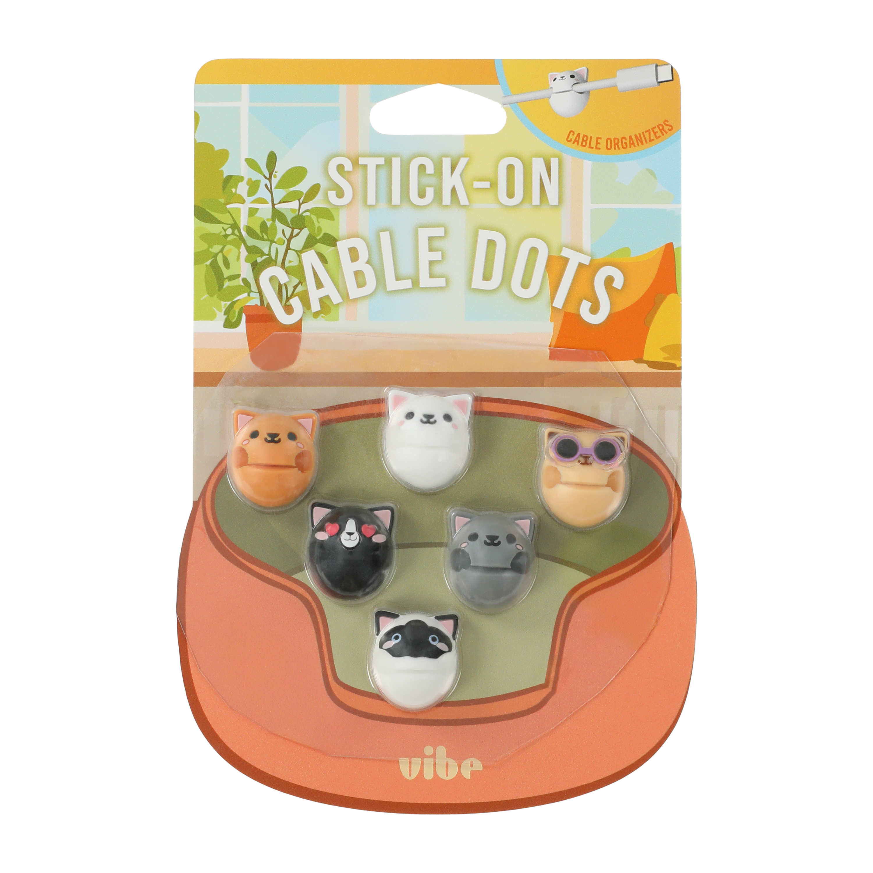 Novelty Stick-On Cable Dots 6-Pack
