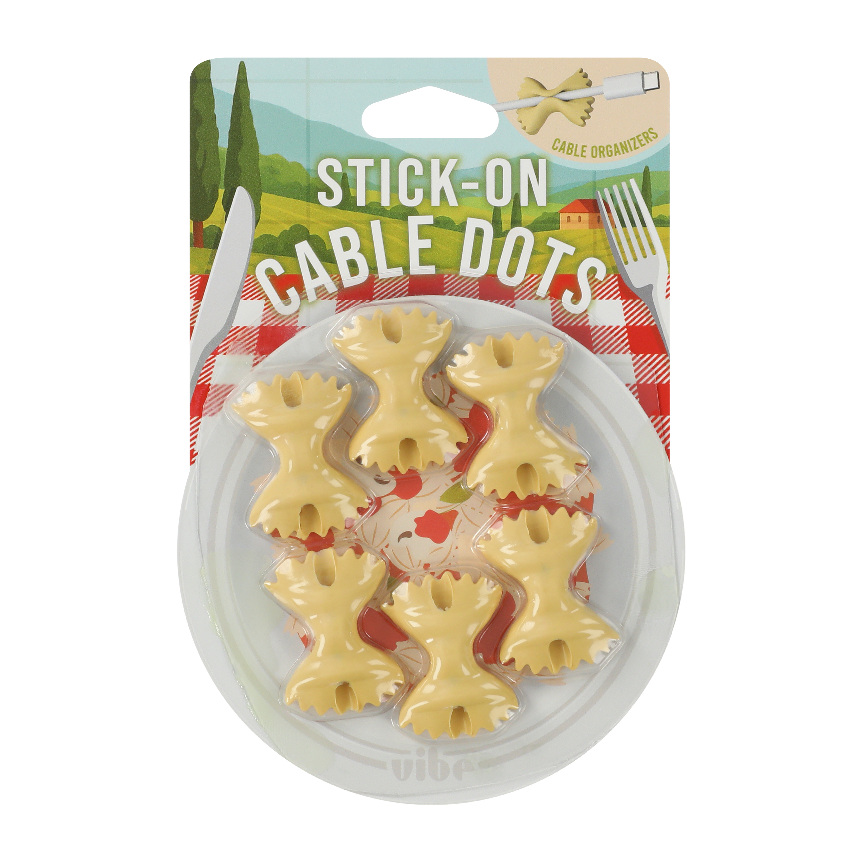 Novelty Stick-On Cable Dots 6-Pack