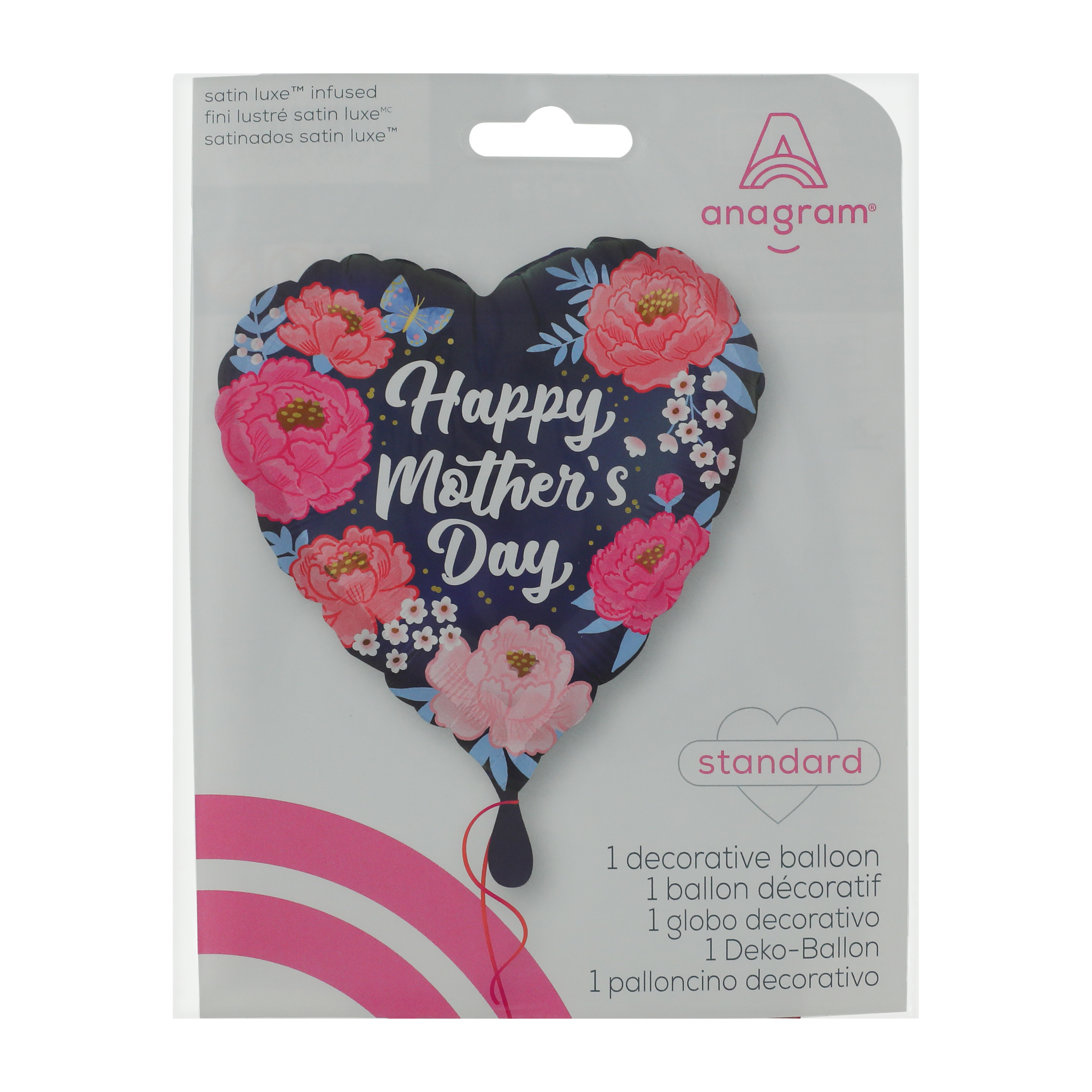 INFLATED  Anagram® Happy Mother's Day Satin Luxe™ Infused Decorative Balloon