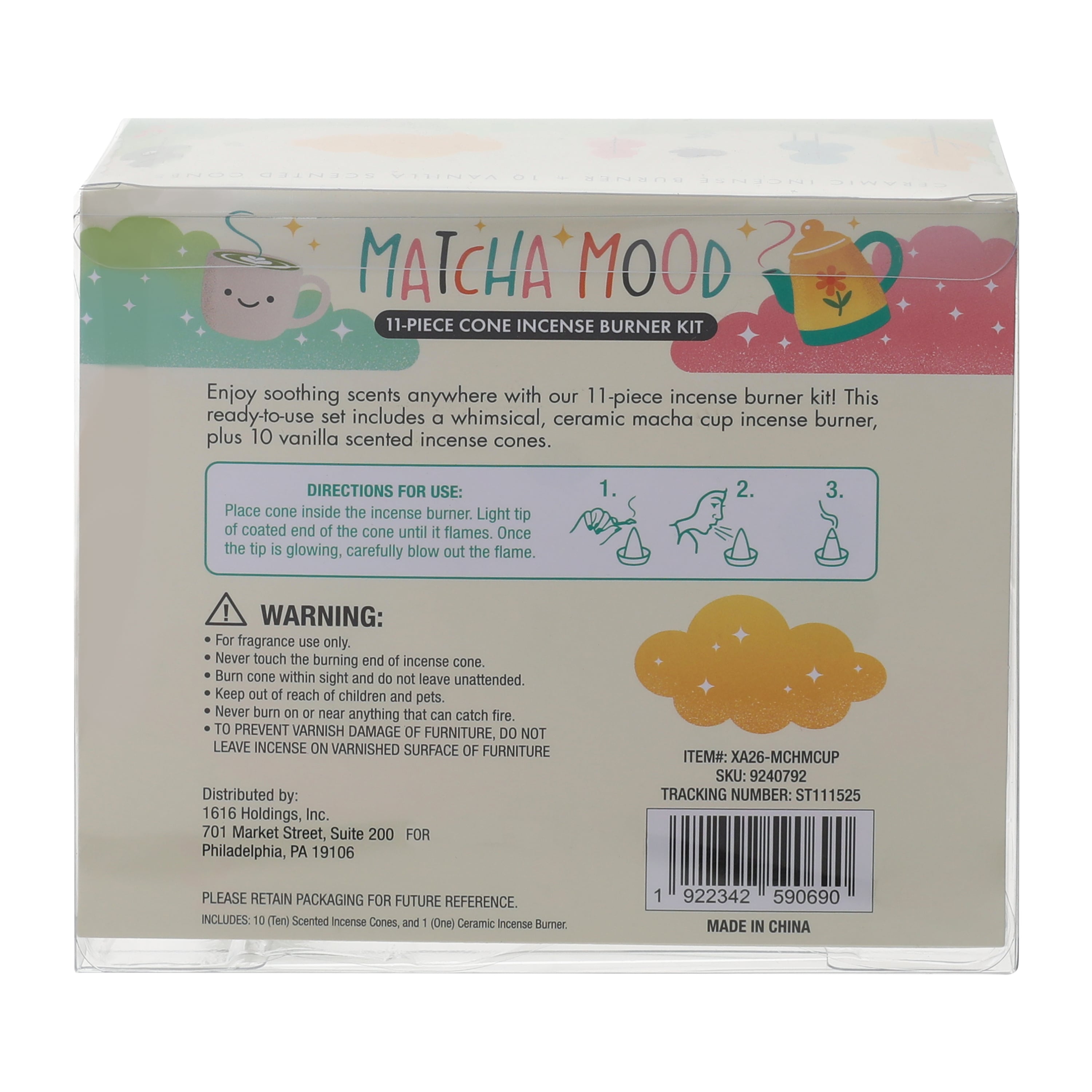 Matcha Mood™ Cone Incense Burner 11-Pack Kit