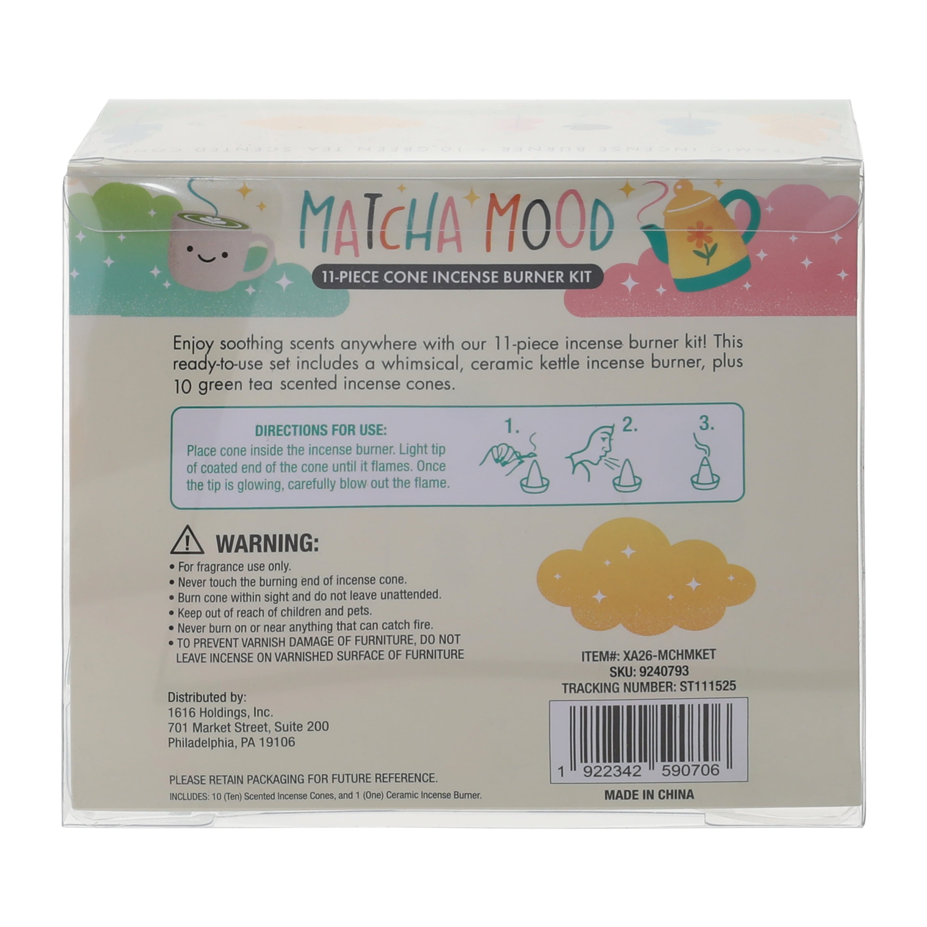 Matcha Mood™ Cone Incense Burner 11-Pack Kit