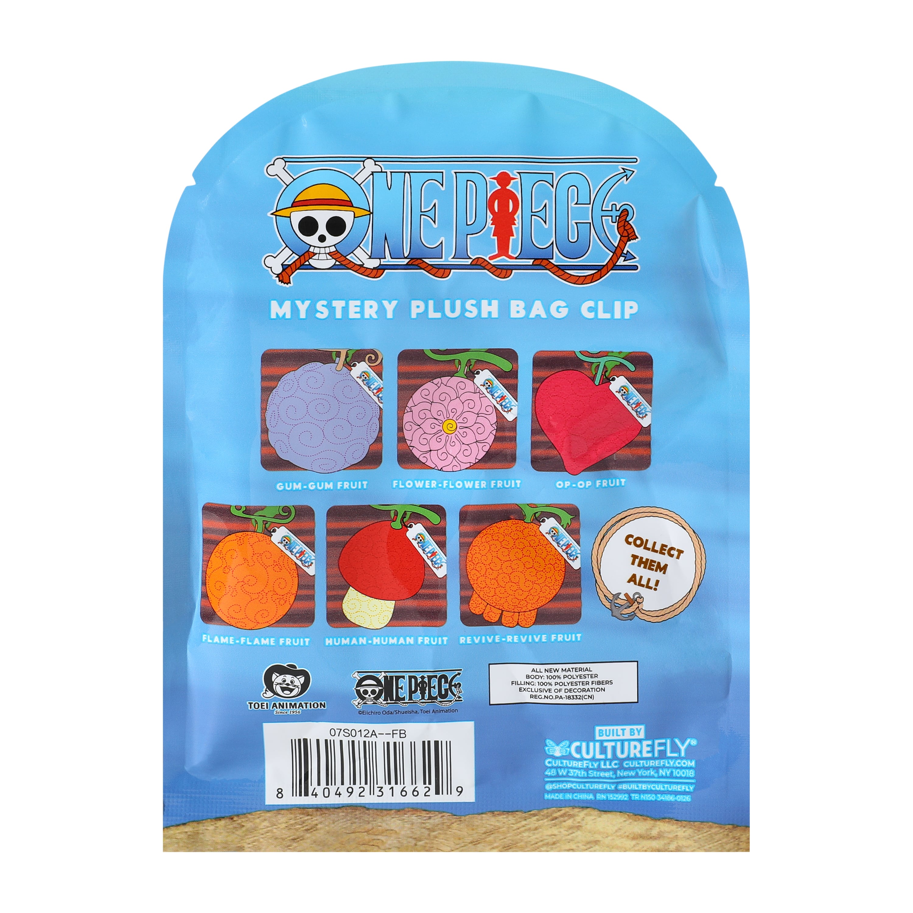 One Piece Mystery Plush Bag Clip (Styles May Vary)
