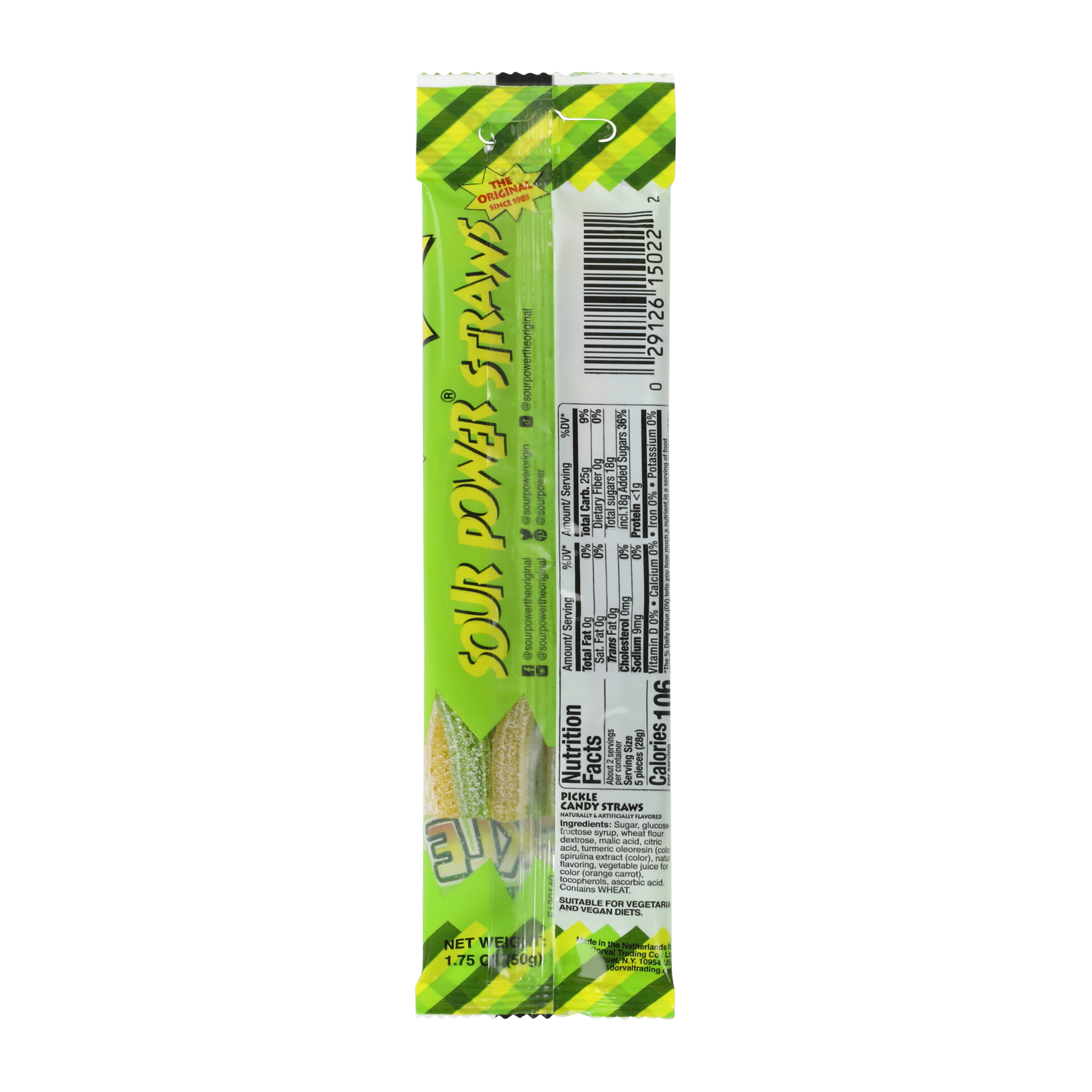 Sour Power® Straws Pickle Candy Straws 1.7oz
