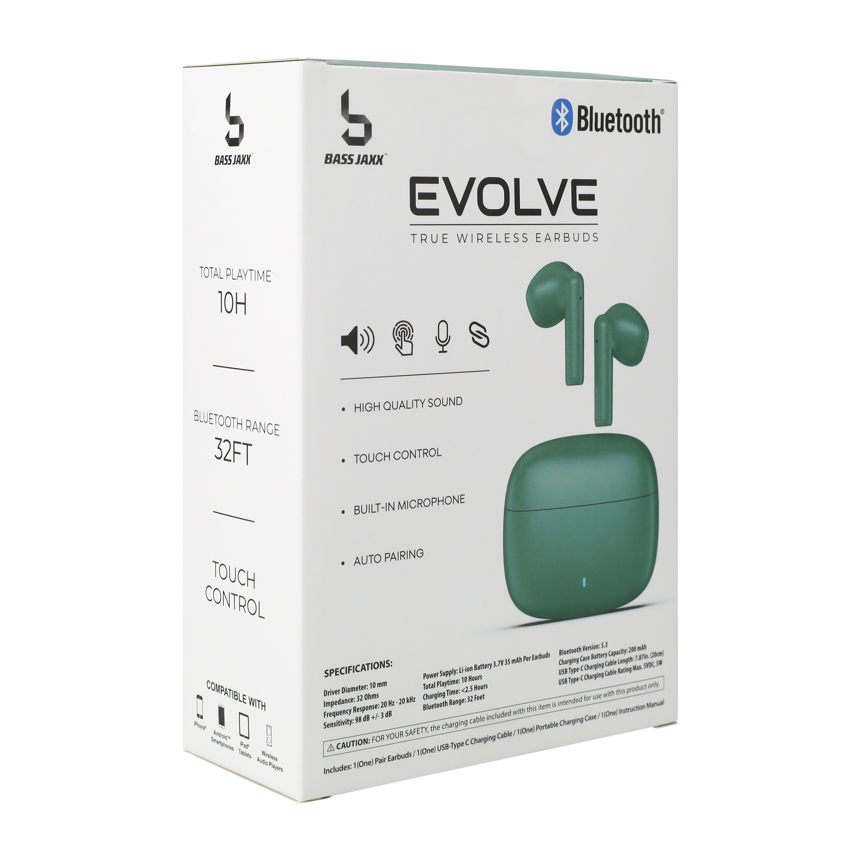 Bass Jaxx™ Evolve True Wireless Earbuds