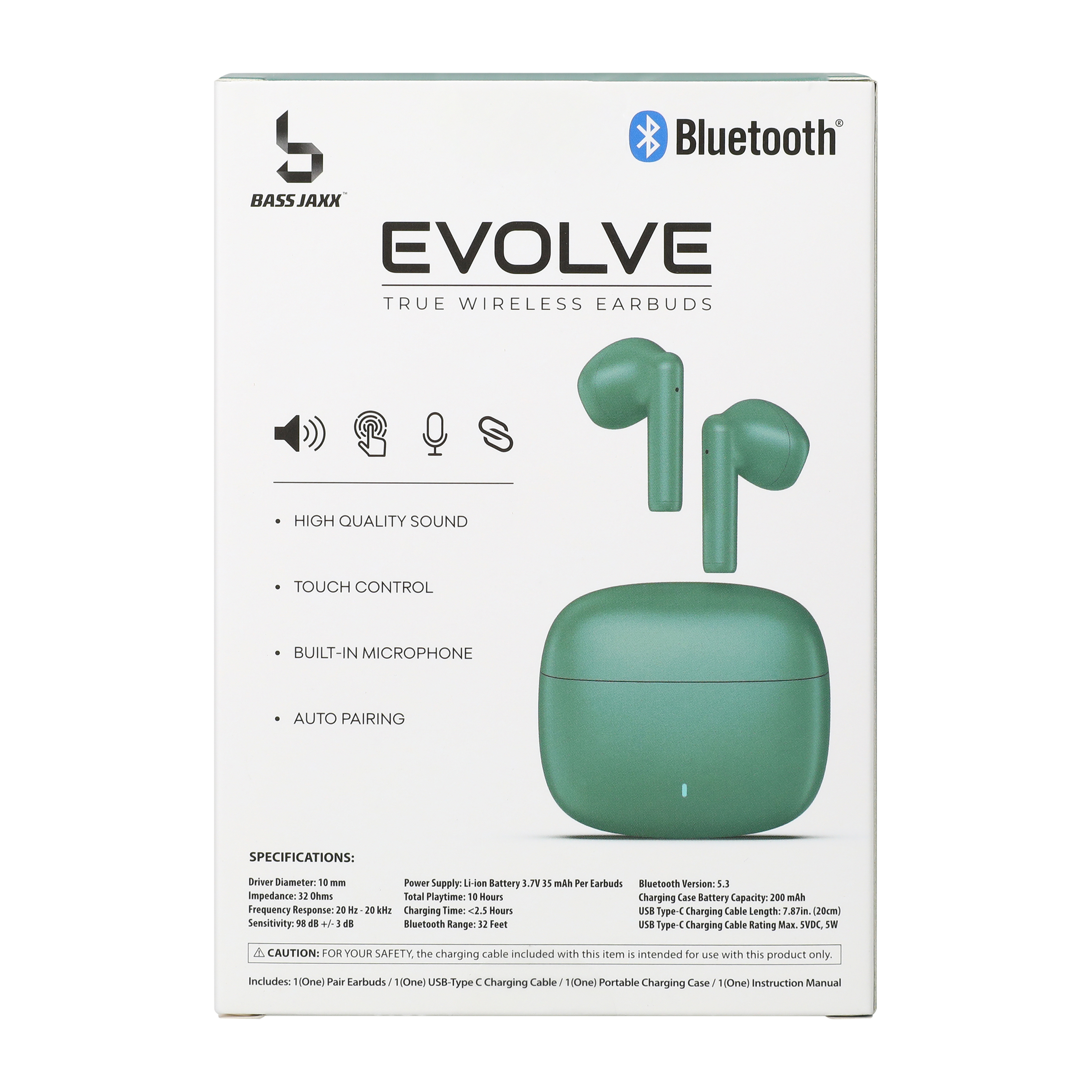 Bass Jaxx™ Evolve True Wireless Earbuds