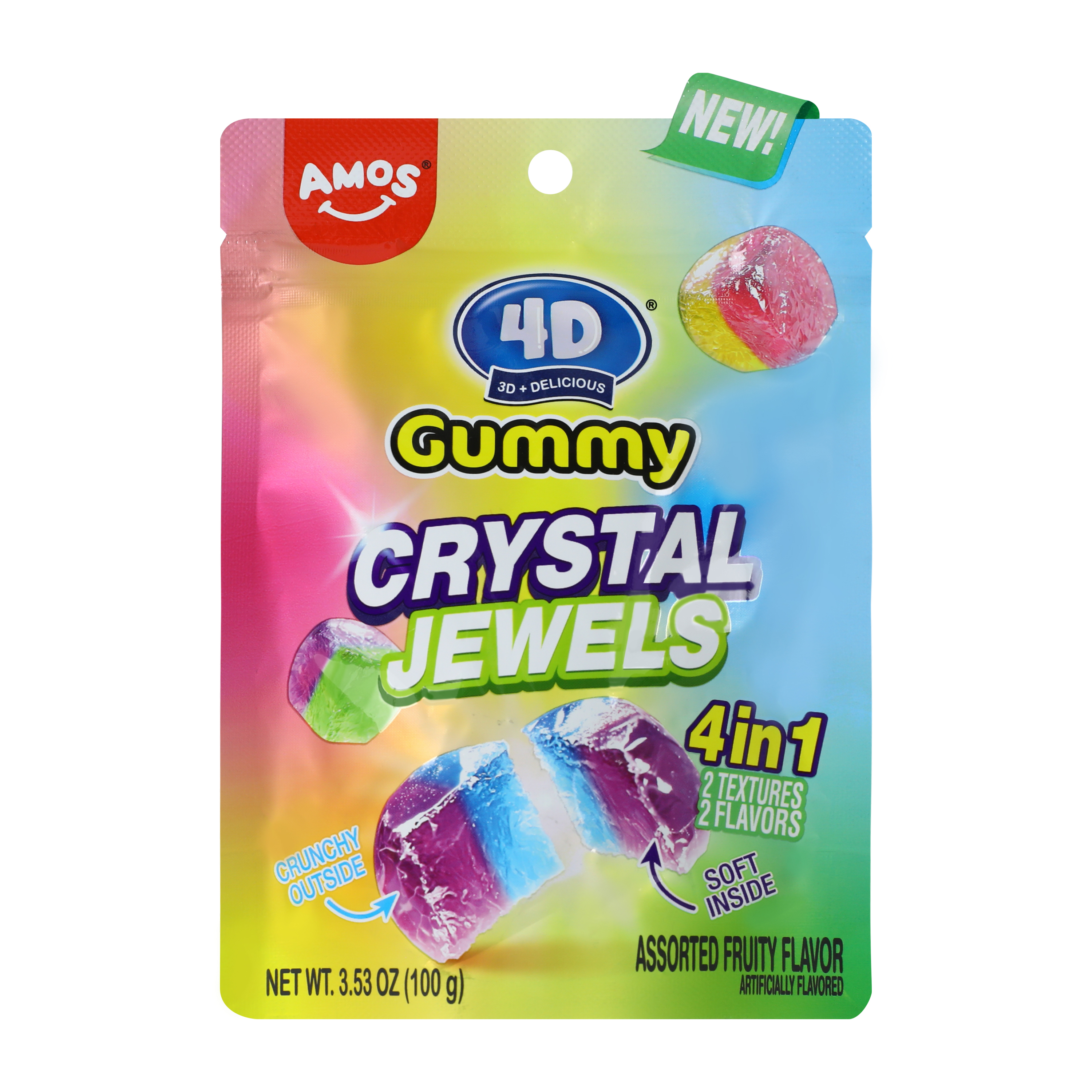Amos® 4D Gummy Crystal Jewels 3.5oz