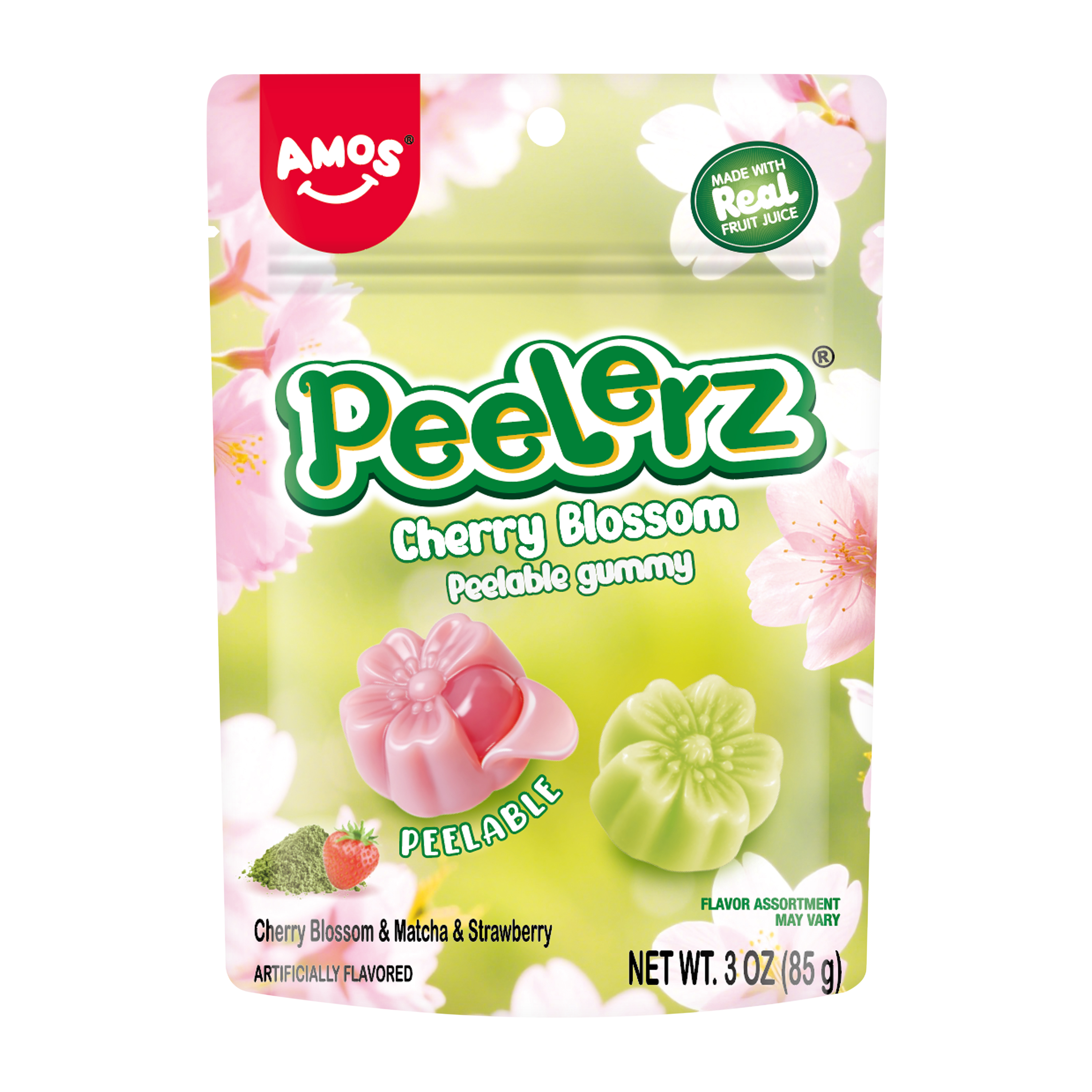 Amos® Peelerz® Cherry Blossom Gummy Candy 3oz