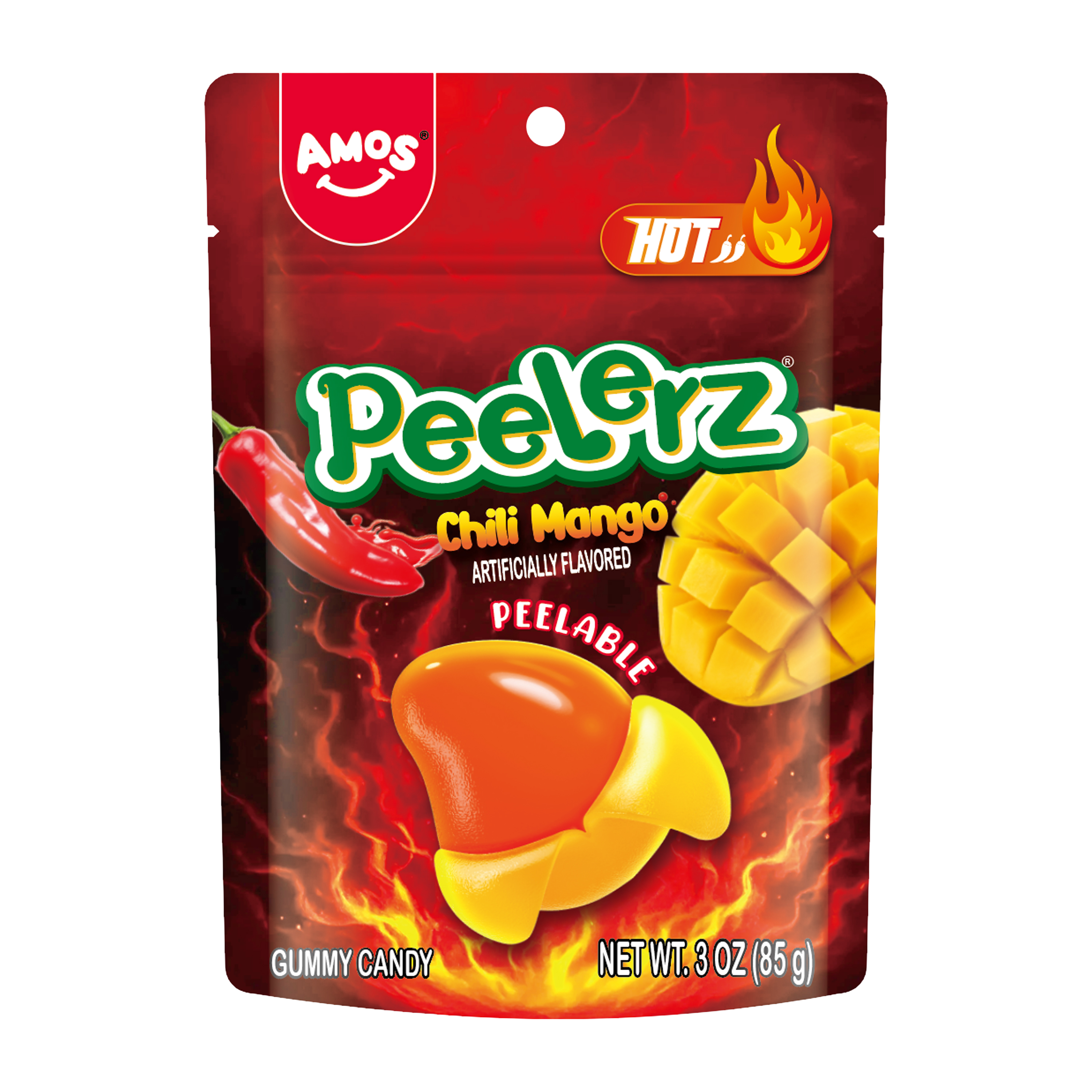 Amos® Peelerz® Chili Mango Gummy Candy 3oz