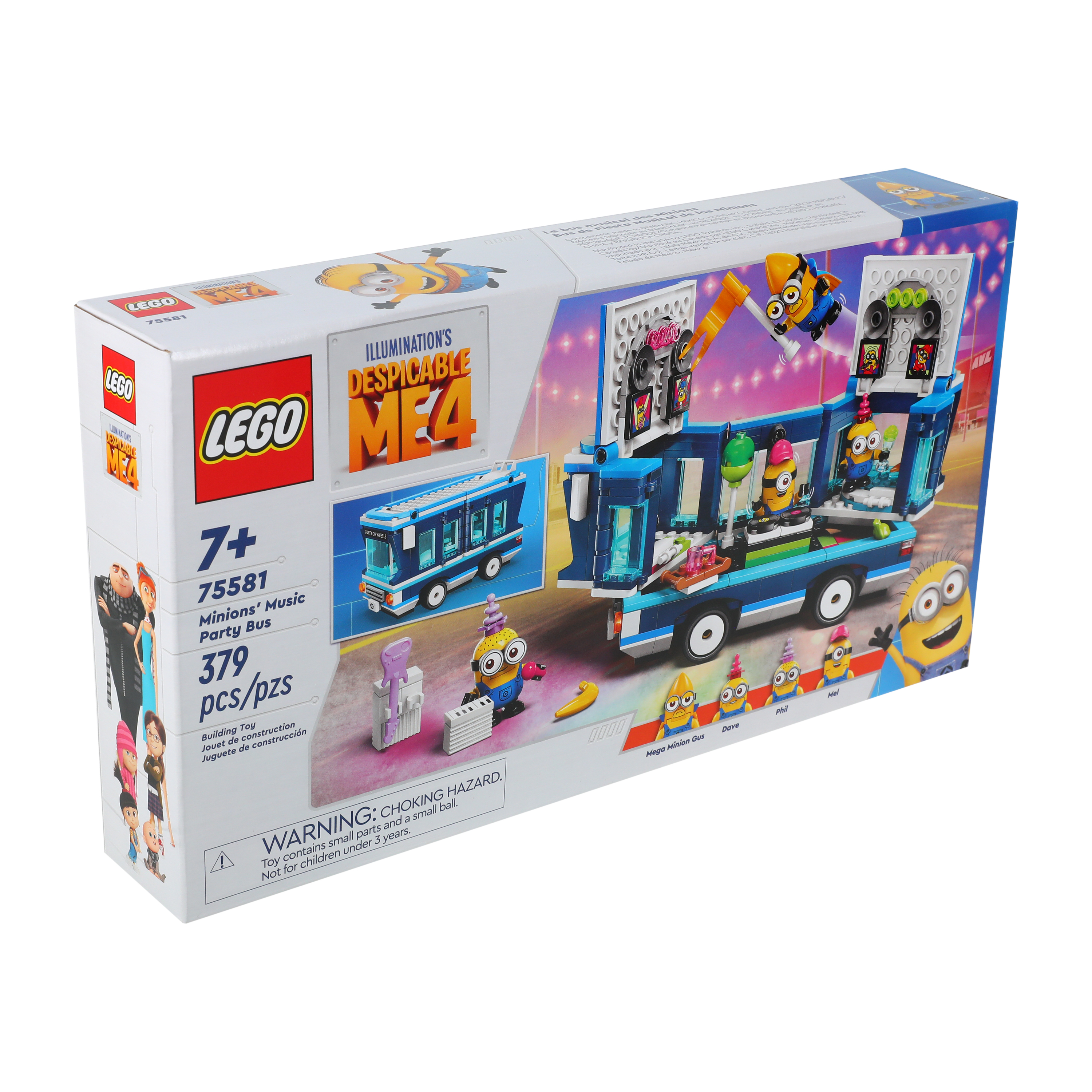LEGO® Illumination's Despicable Me 4 Minions' Music Party Bus Building Toy 379-Pcs