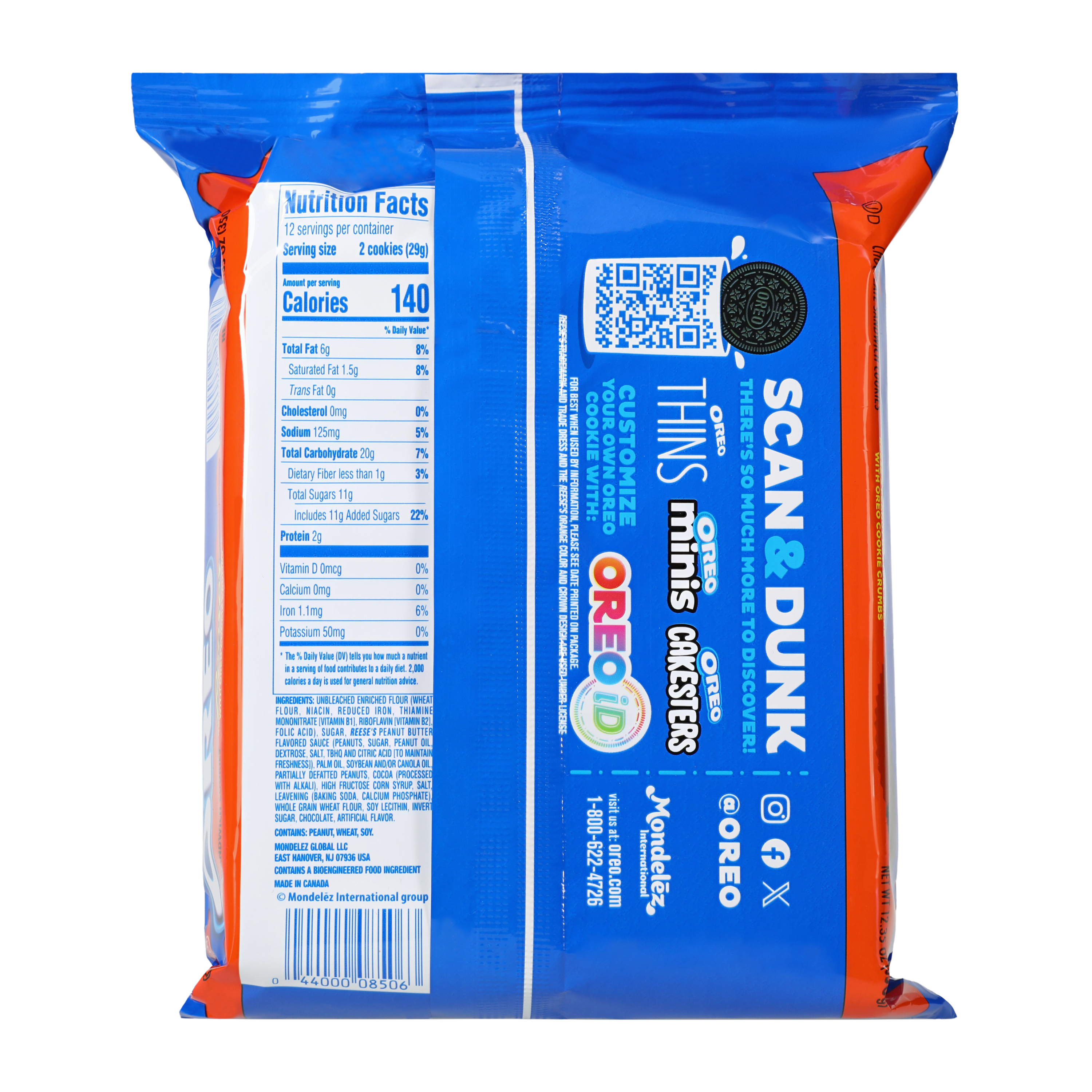 Oreo Reese's Chocolate Sandwich Cookies 12.3oz